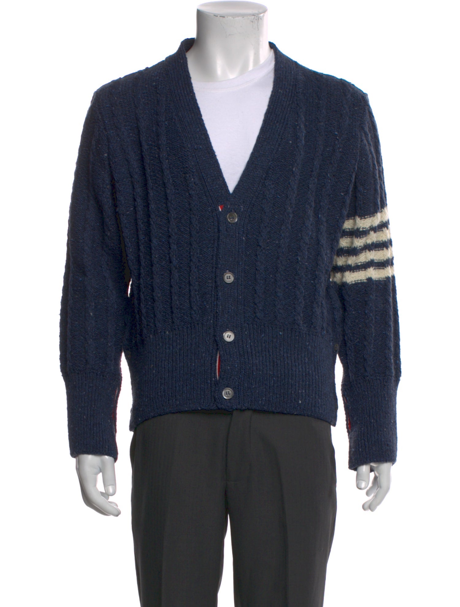Thom Browne Wool Striped Cardigan