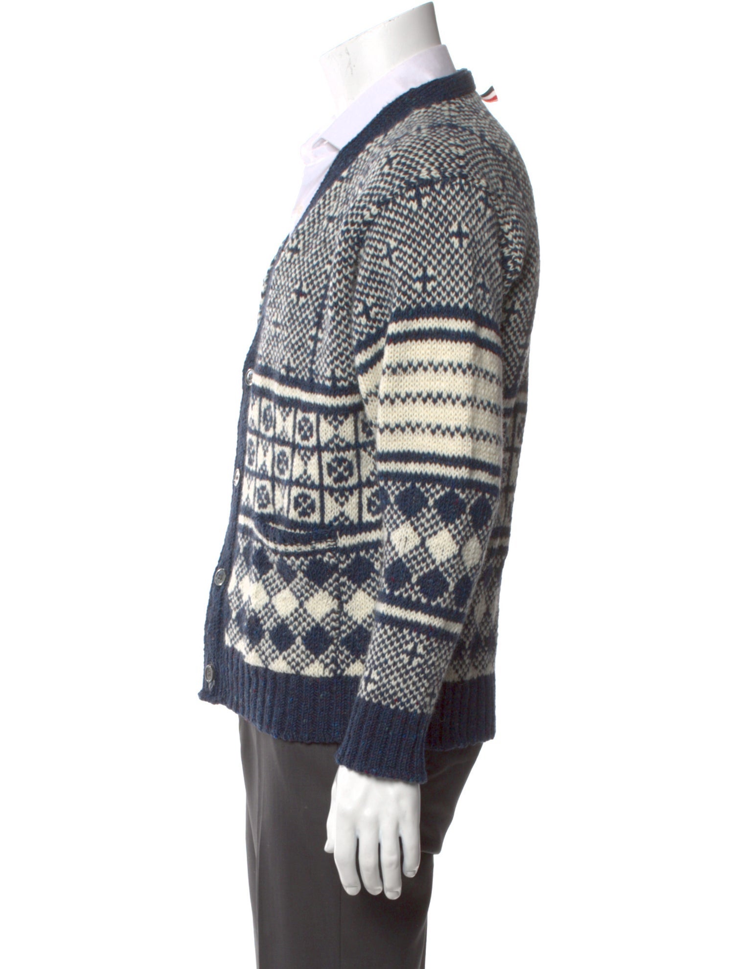 Thom Browne Wool Printed Cardigan