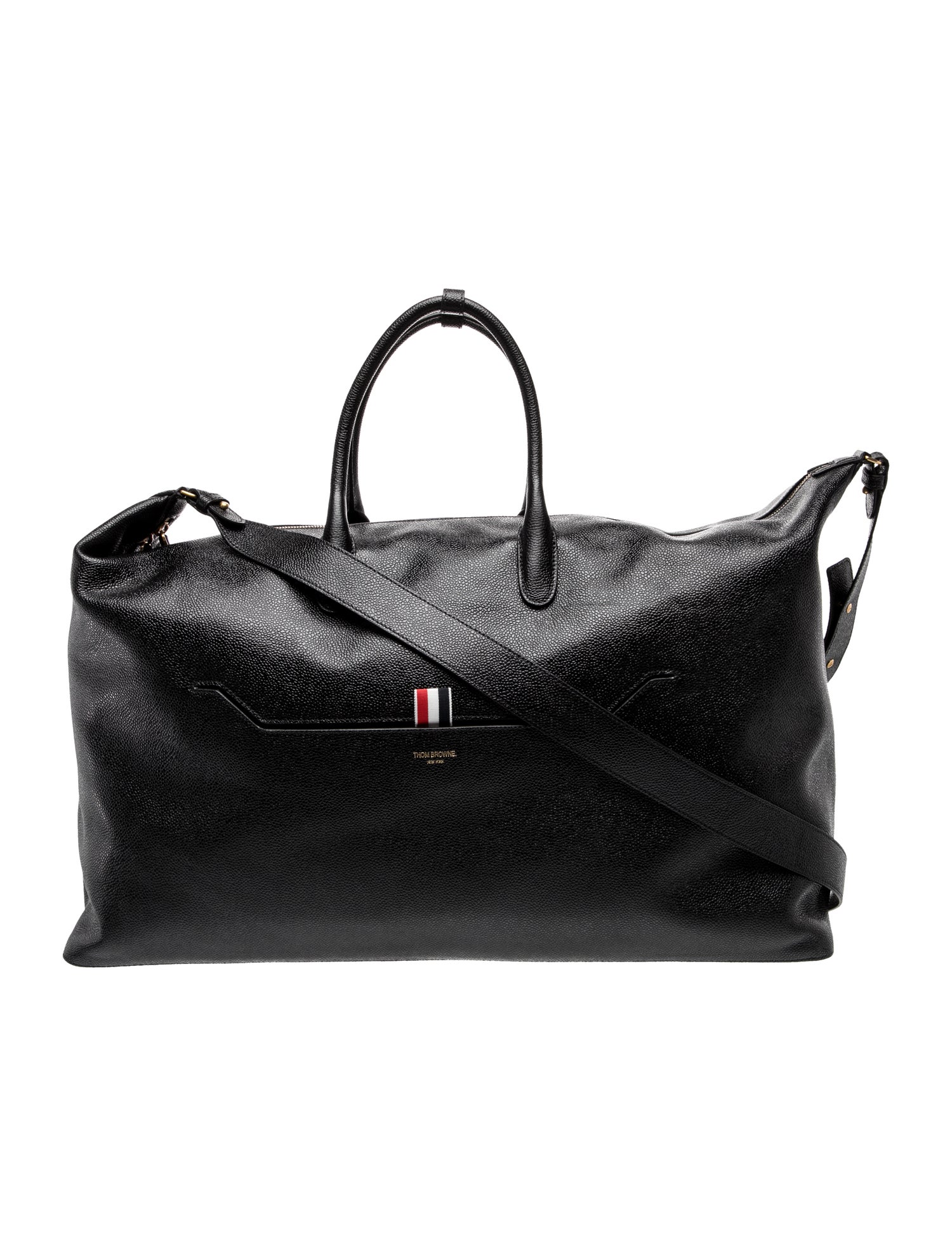 Thom Browne Leather Weekender Bag
