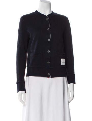 Pre-owned Thom Browne Long Sleeve Button-up Top In Blue