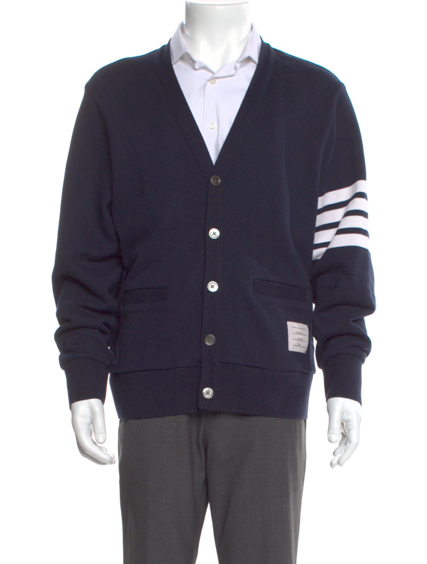 Thom Browne V-Neck Long Sleeve Cardigan