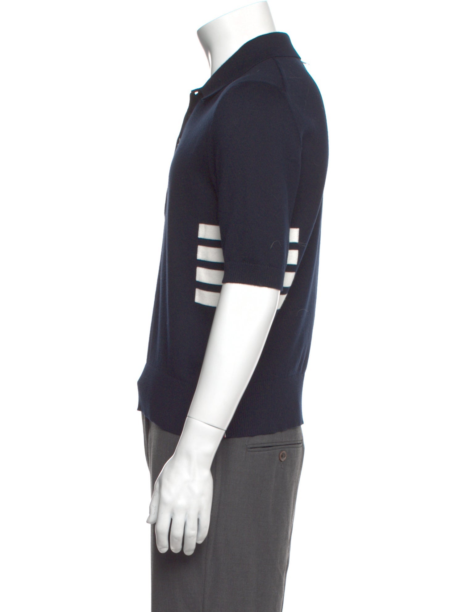 Thom Browne 4 Bar Stripe Crew Neck Polo Shirt