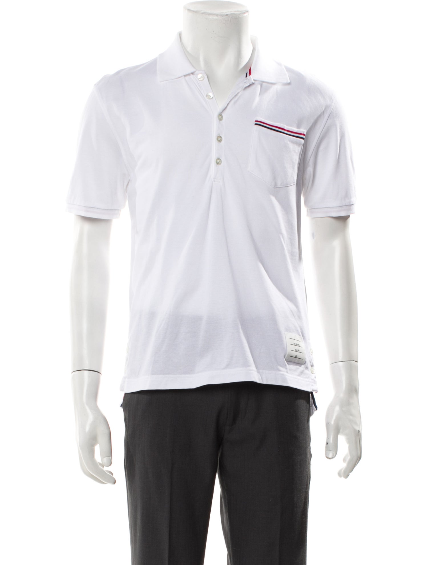 Thom Browne Collar Short Sleeve Polo Shirt