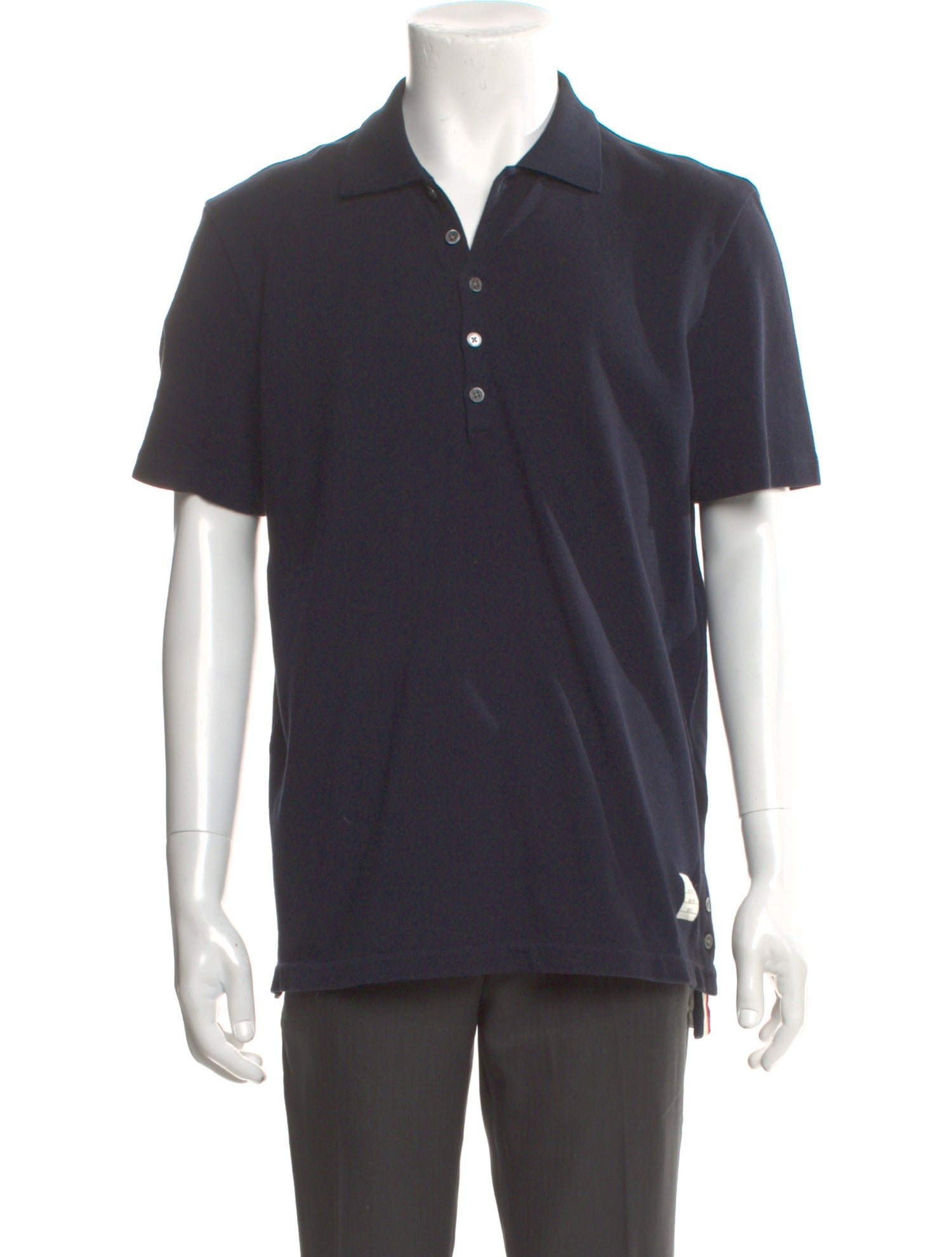 Thom Browne Collar Short Sleeve Polo Shirt