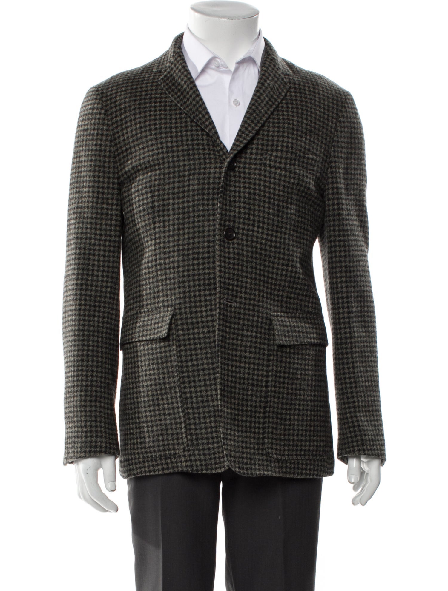 Thom Browne Wool Houndstooth Print Blazer