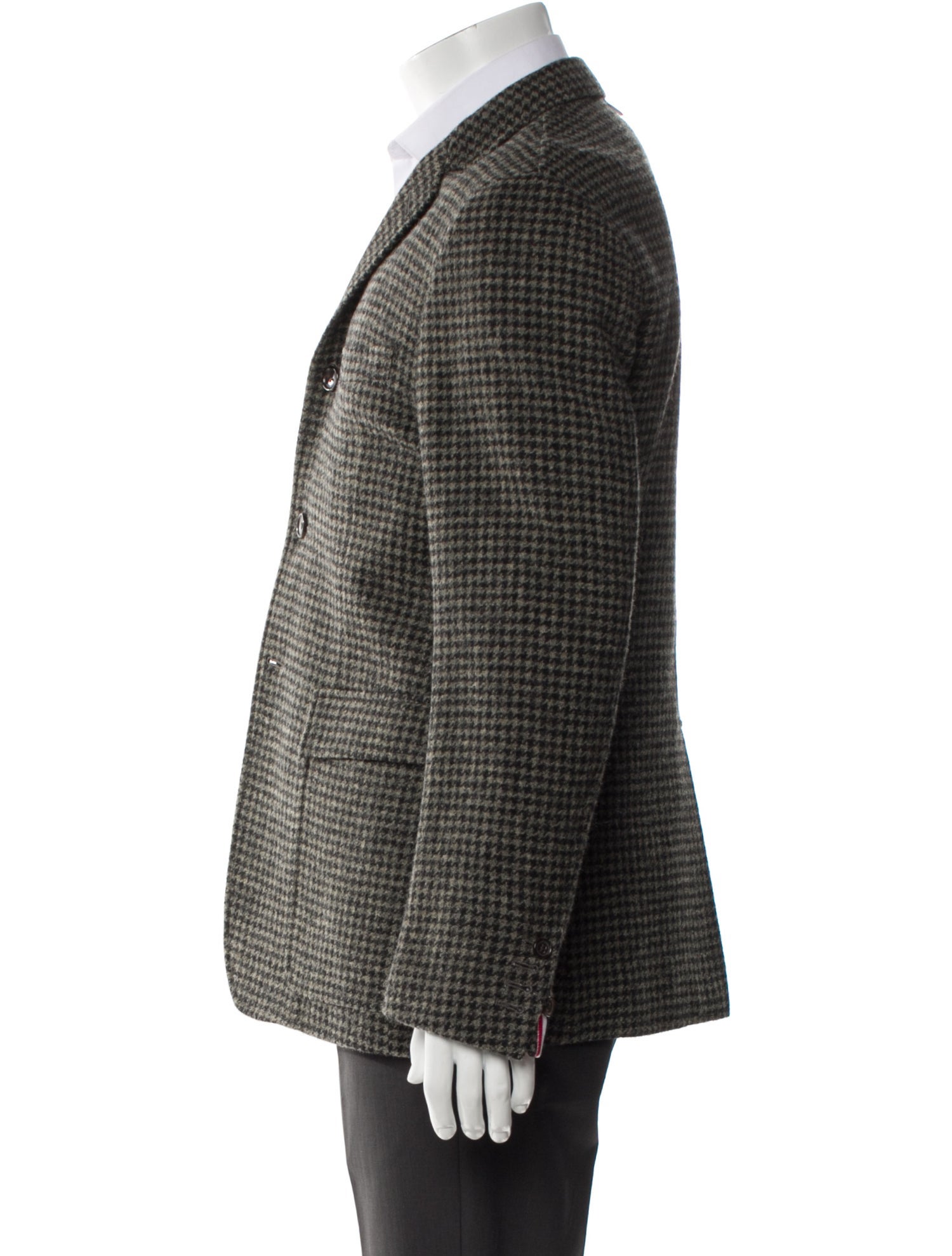 Thom Browne Wool Houndstooth Print Blazer