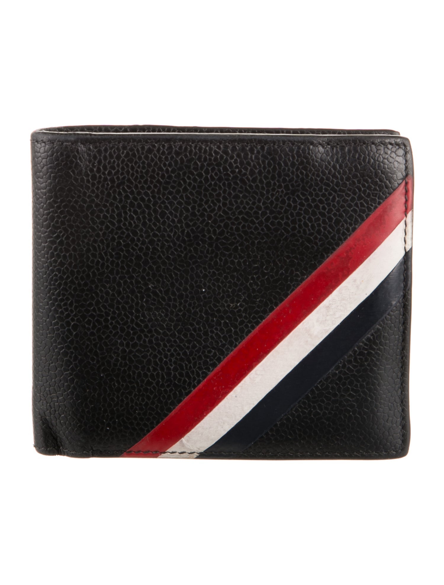 Thom Browne Leather Striped Bifold Wallet