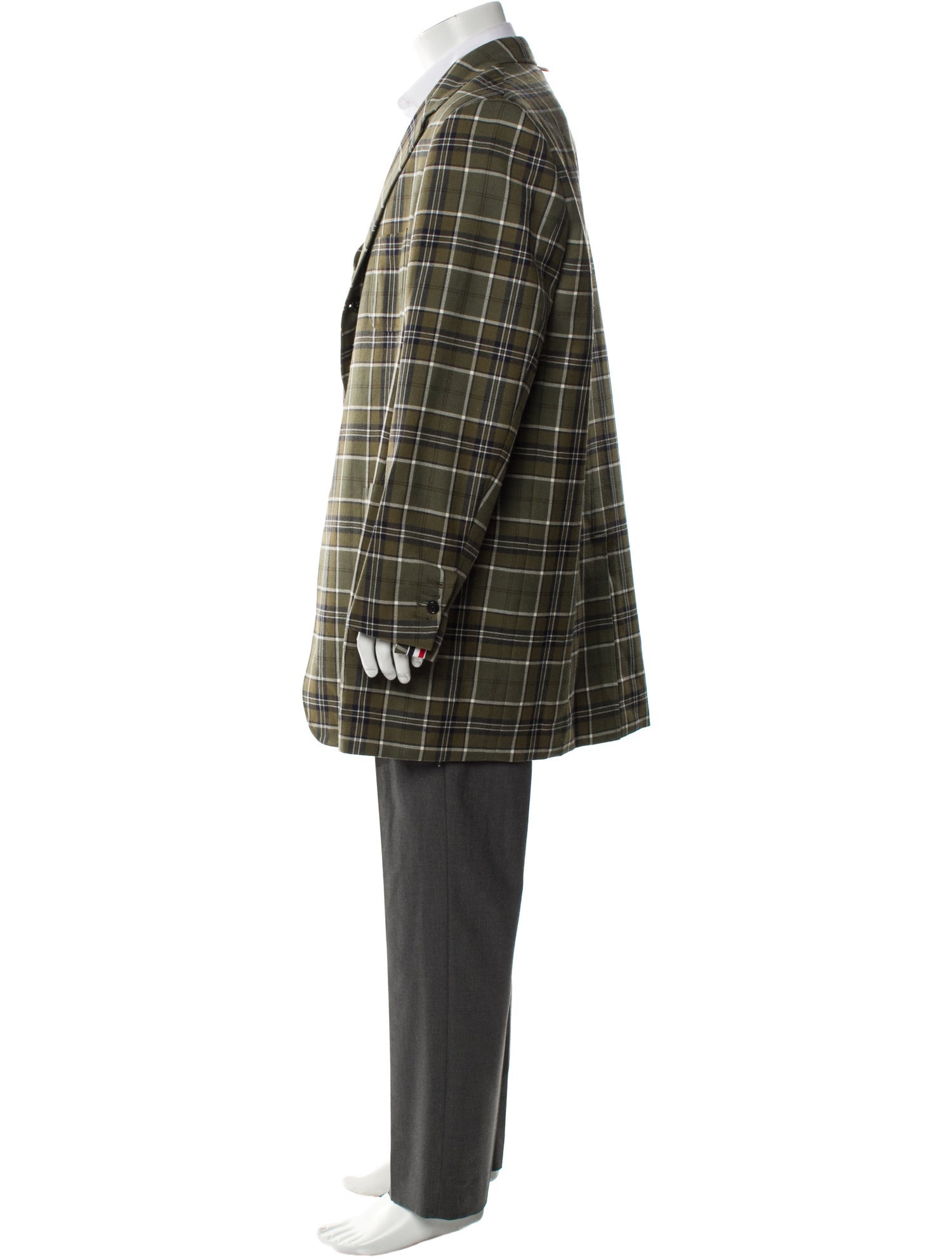Thom Browne Wool Plaid Print Sport Coat
