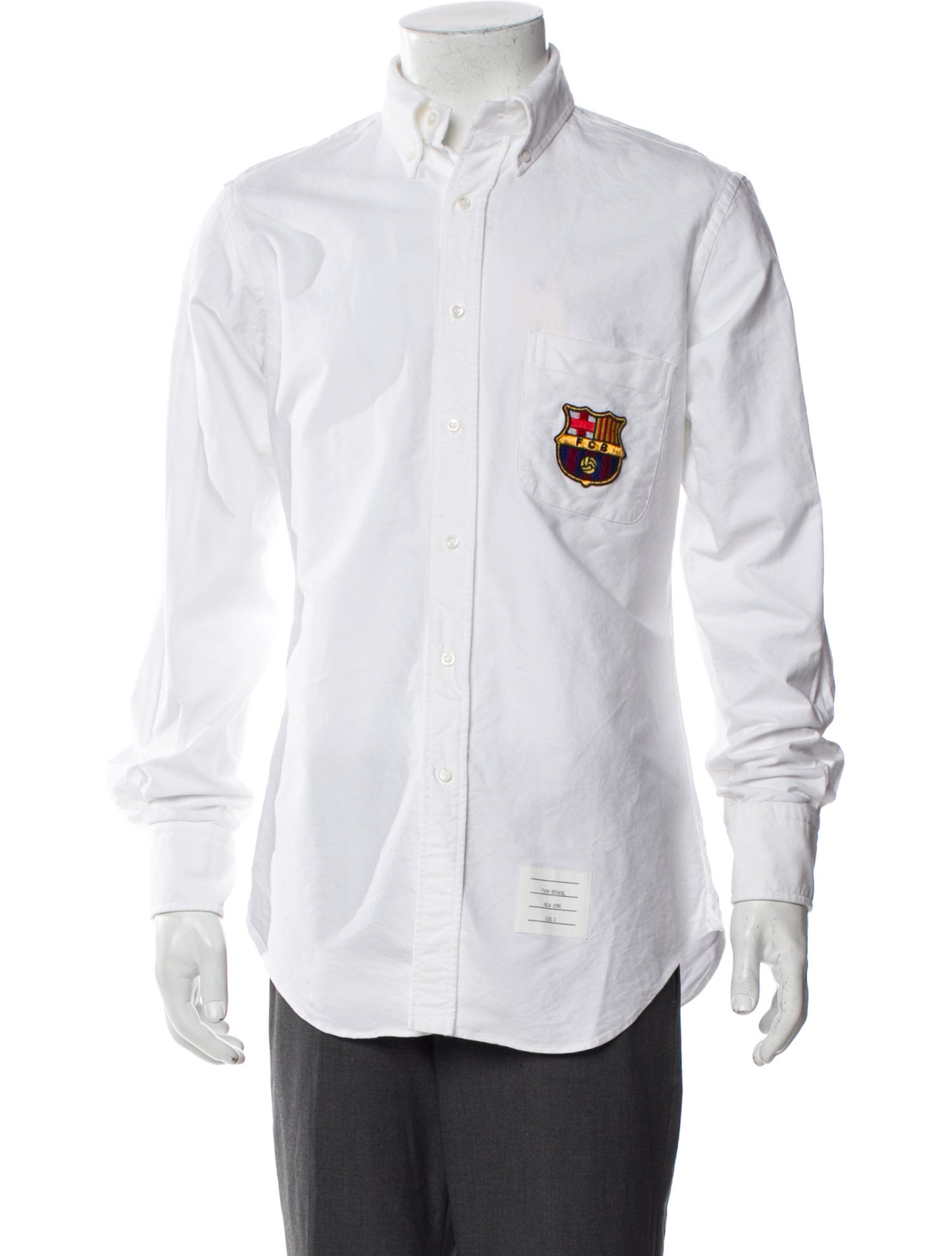 Thom Browne x Barcelona FC Long Sleeve Dress Shirt