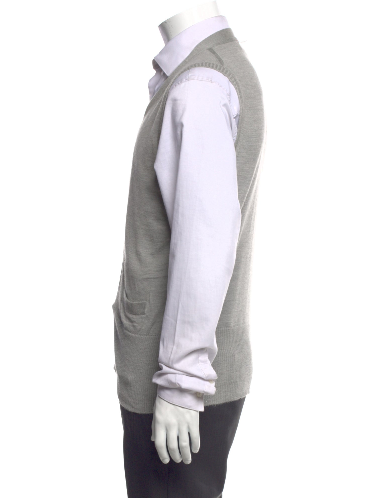 Thom Browne Silk V-Neck Sweater Vest