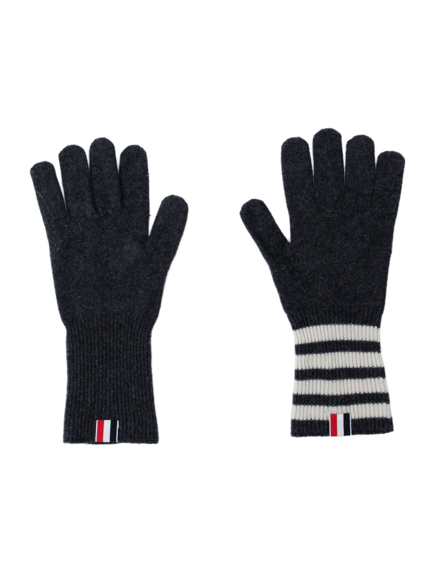 Thom Browne Patterned Knit Gloves