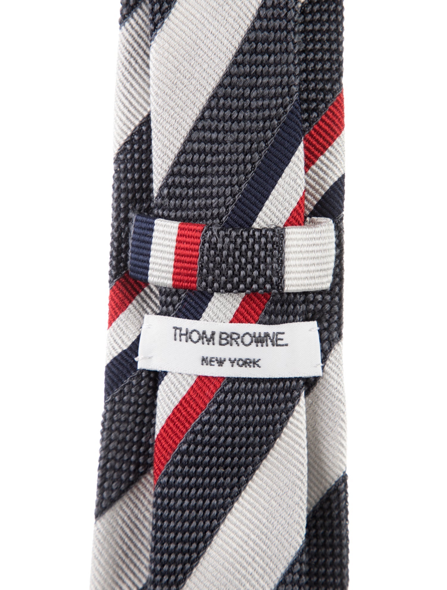 Thom Browne Striped Silk Tie
