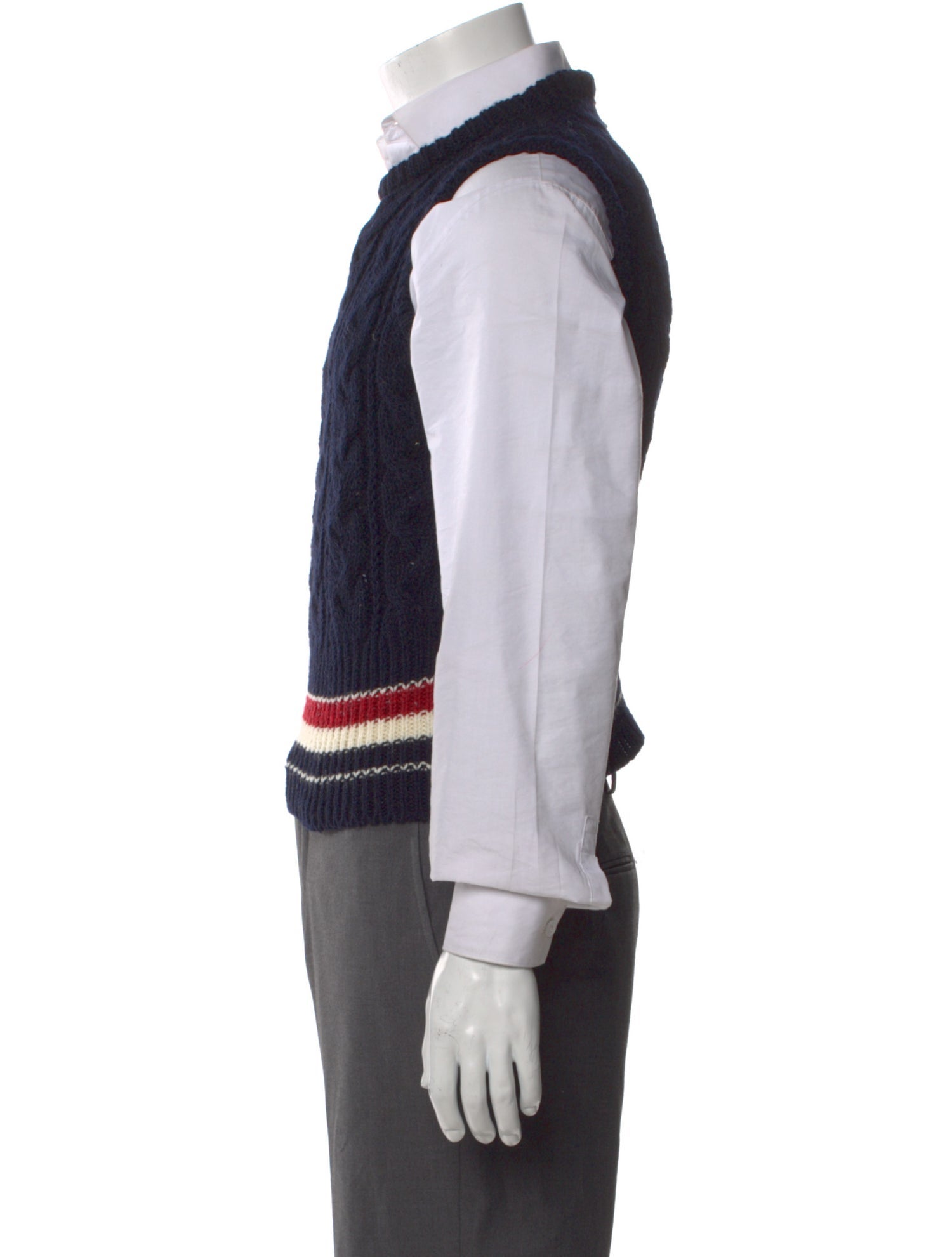 Thom Browne Wool Striped Sweater Vest