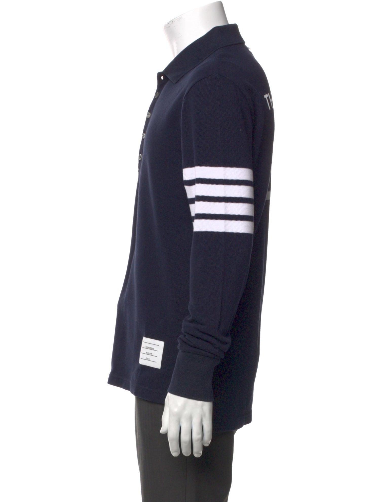 Thom Browne V-Neck Long Sleeve Polo Shirt w/ Tags