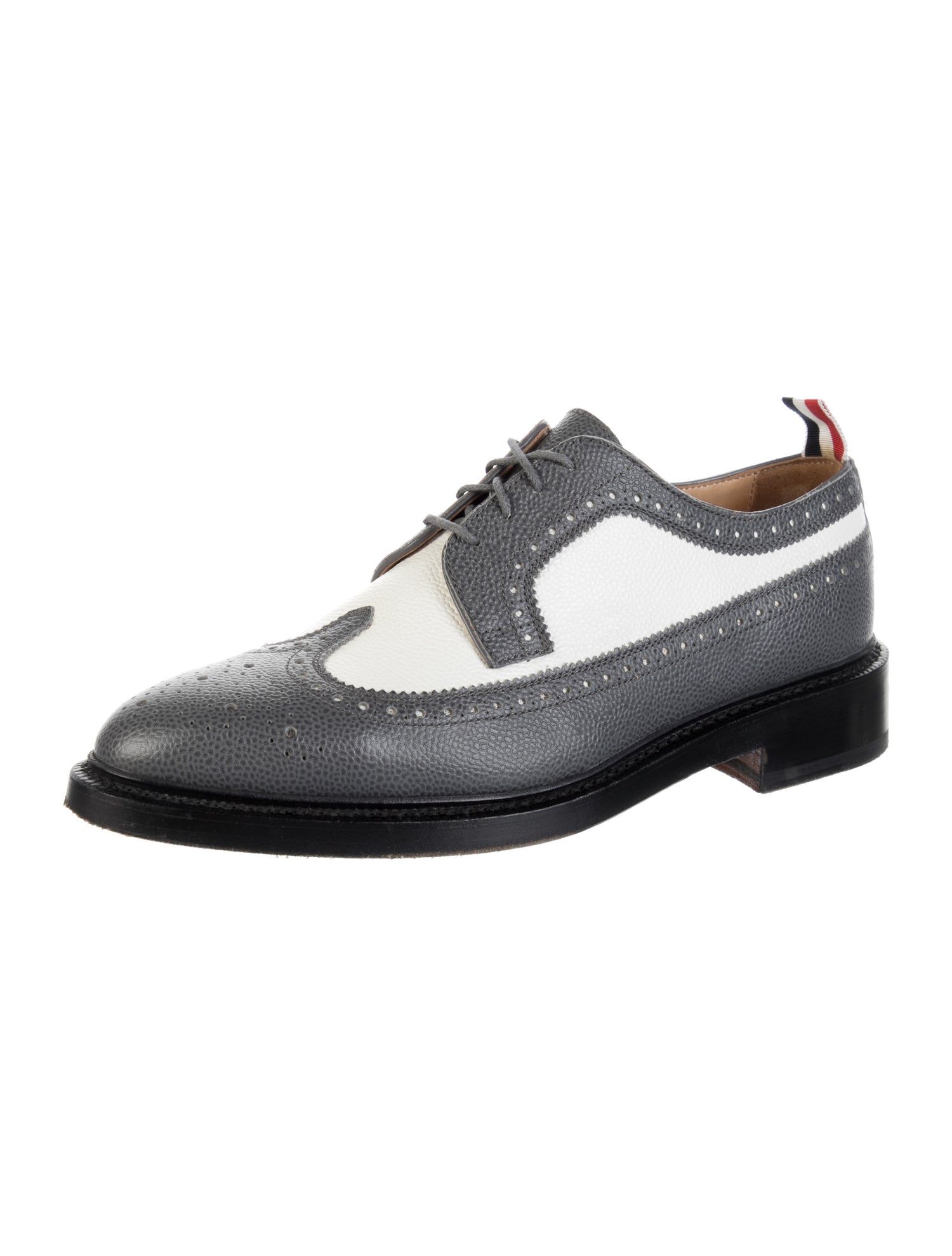 Thom Browne Leather Colorblock Pattern Spectators