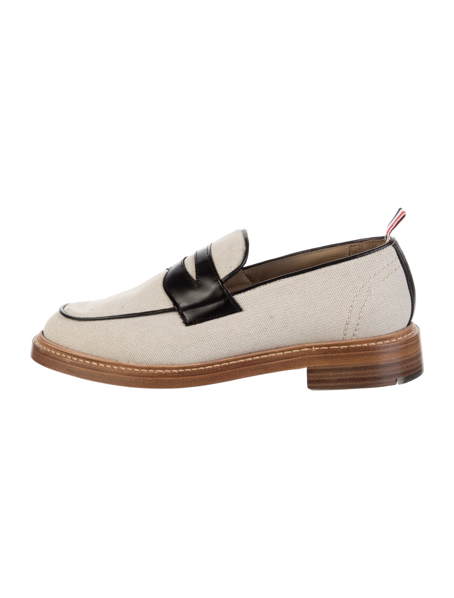 Thom Browne Canvas Colorblock Pattern Monk Straps
