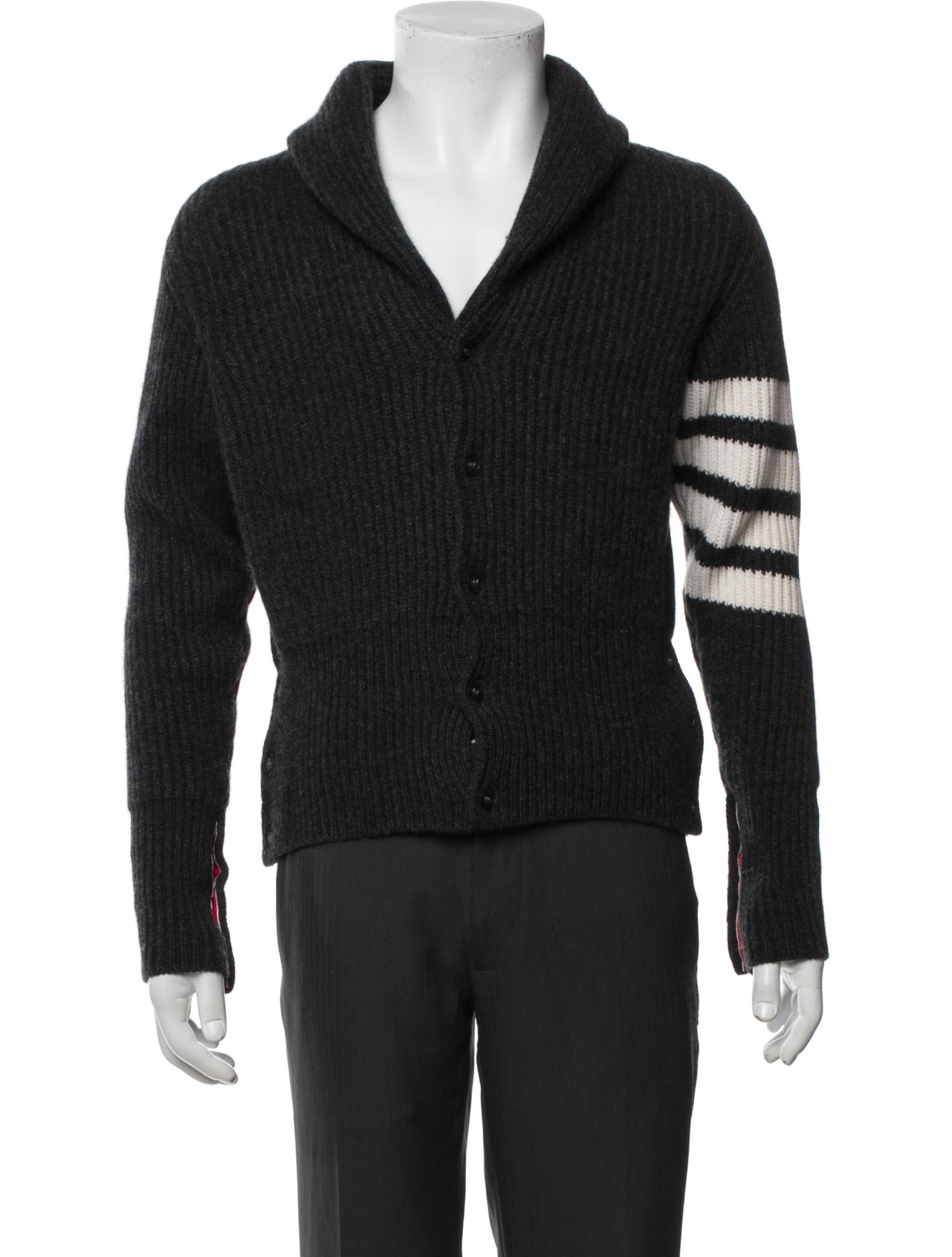 Thom Browne 4-Bar Cashmere Cardigan