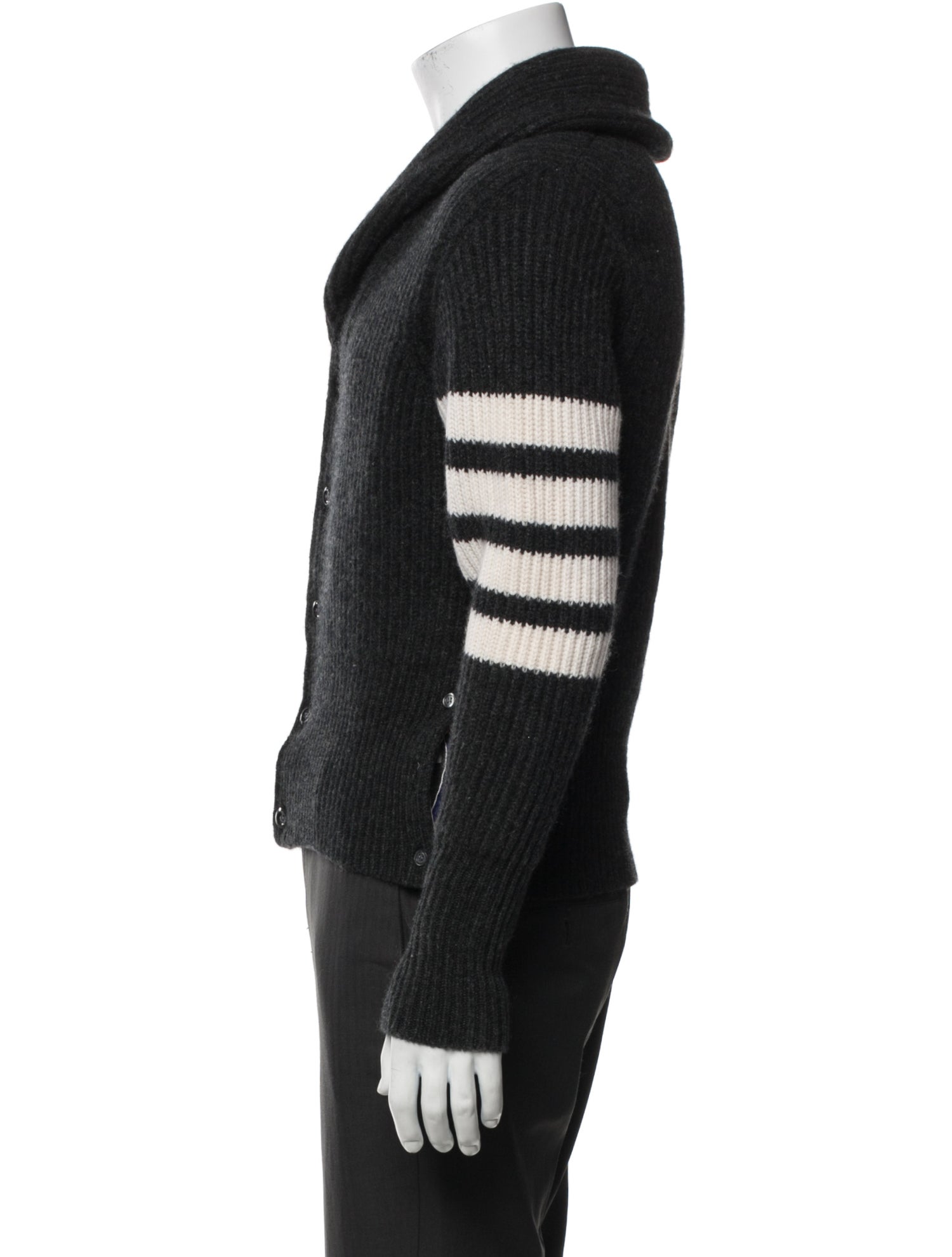 Thom Browne 4-Bar Cashmere Cardigan