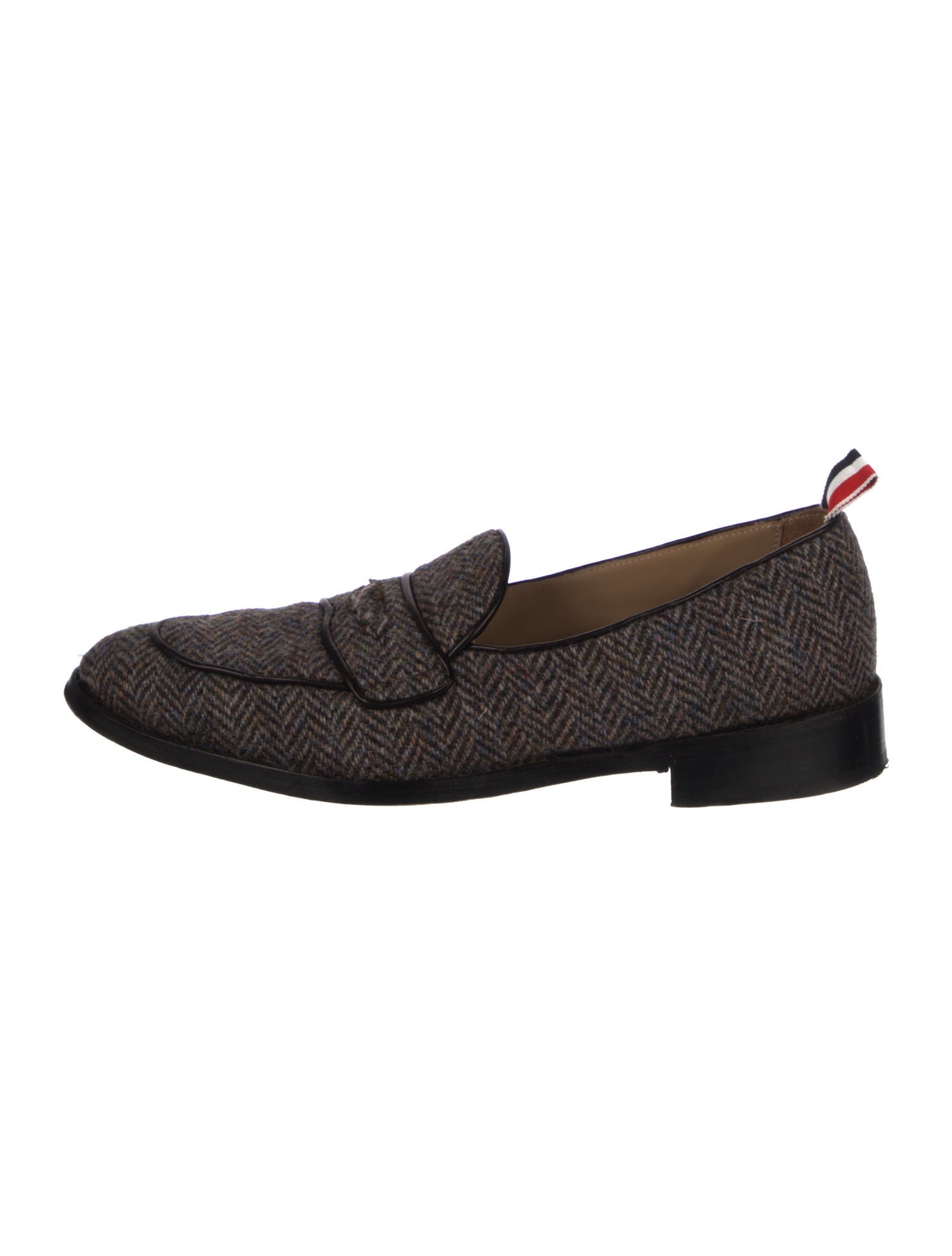 Thom Browne Tweed Striped Loafers