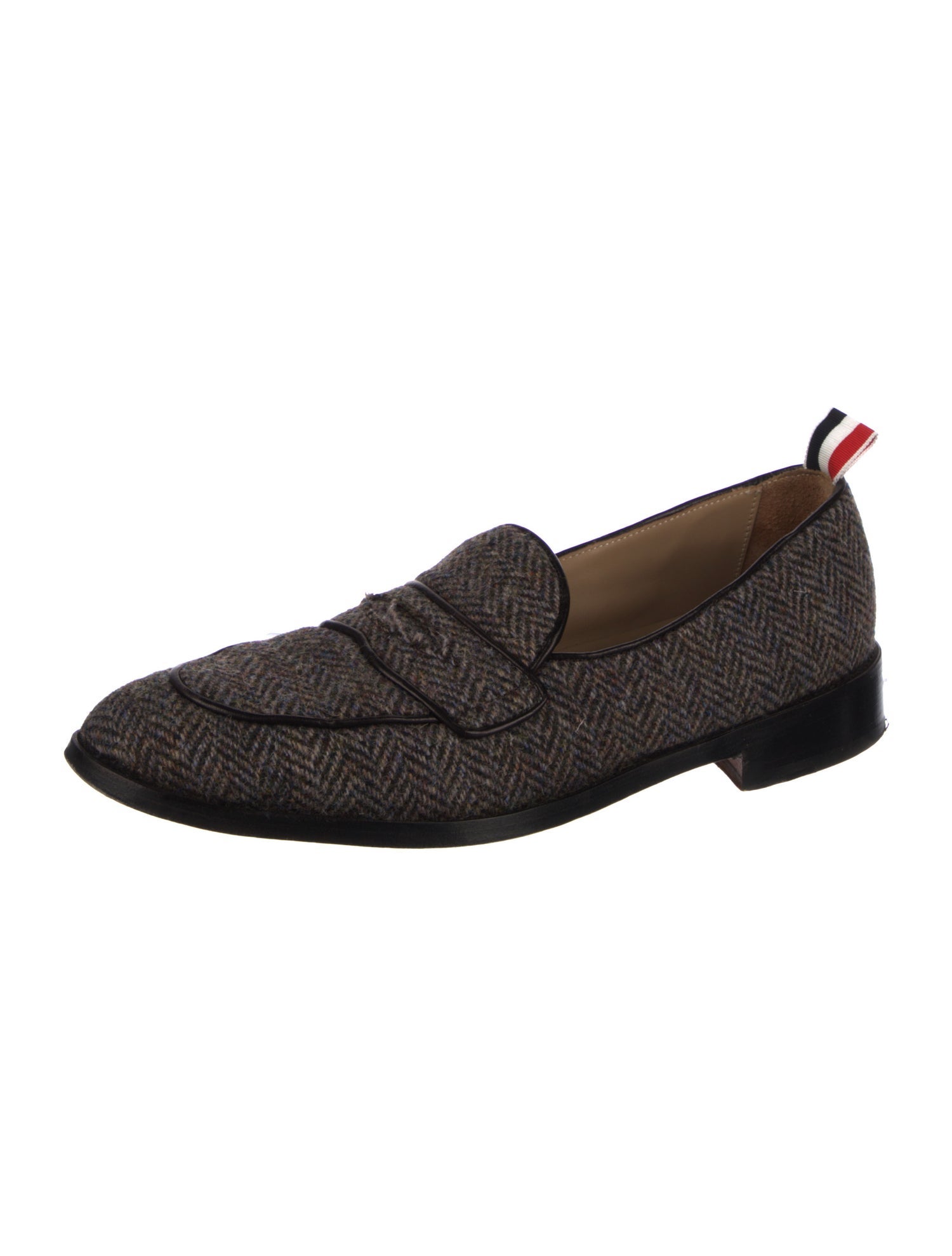 Thom Browne Tweed Striped Loafers