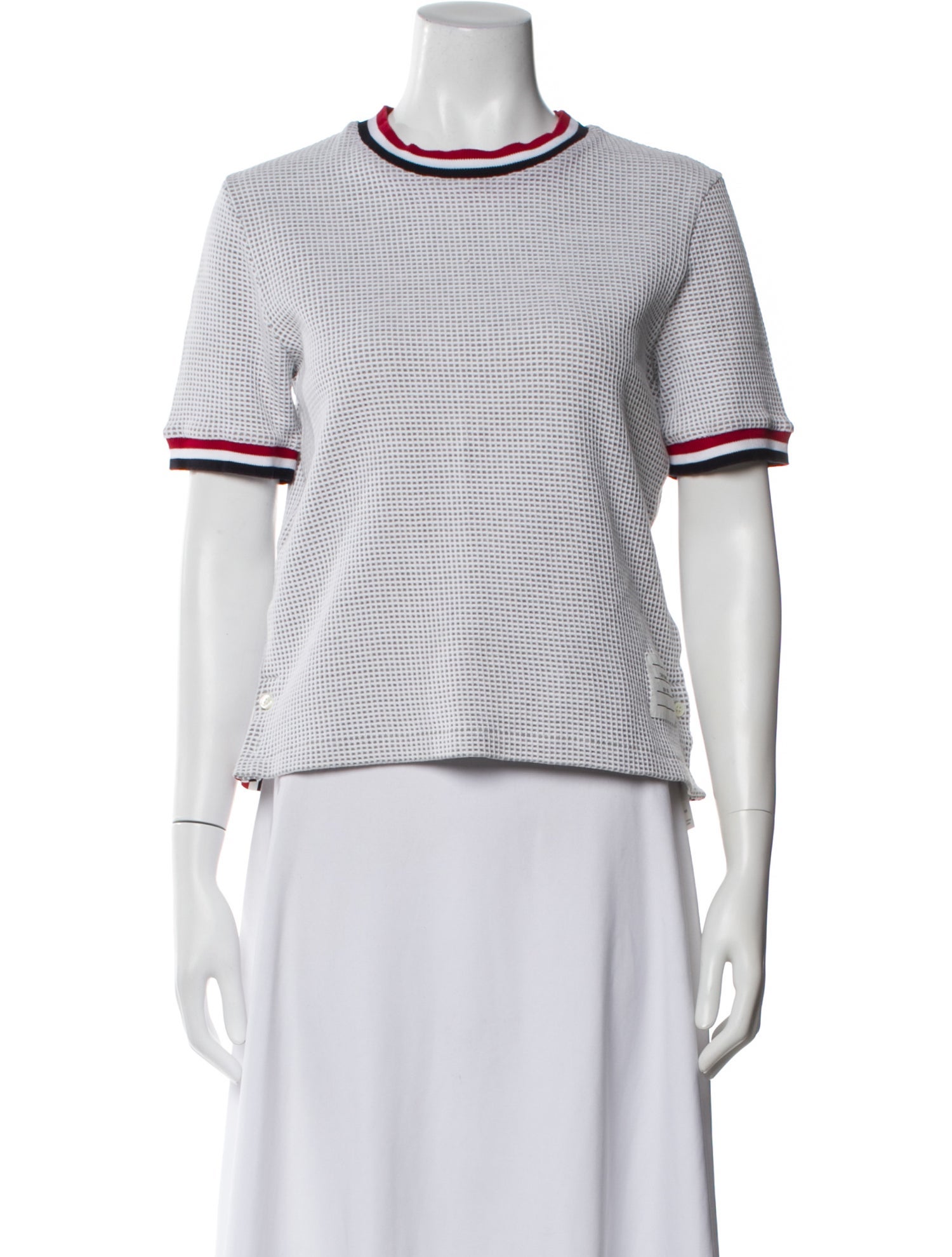 Thom Browne Waffle Crew Neck T-Shirt