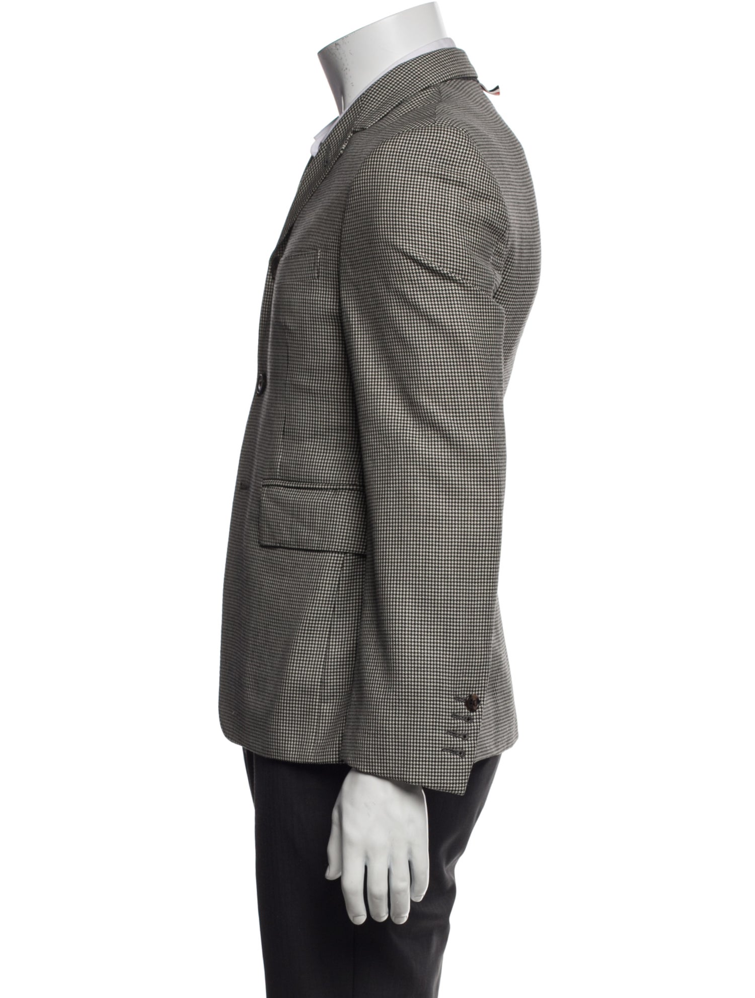 Thom Browne Wool Houndstooth Print Blazer