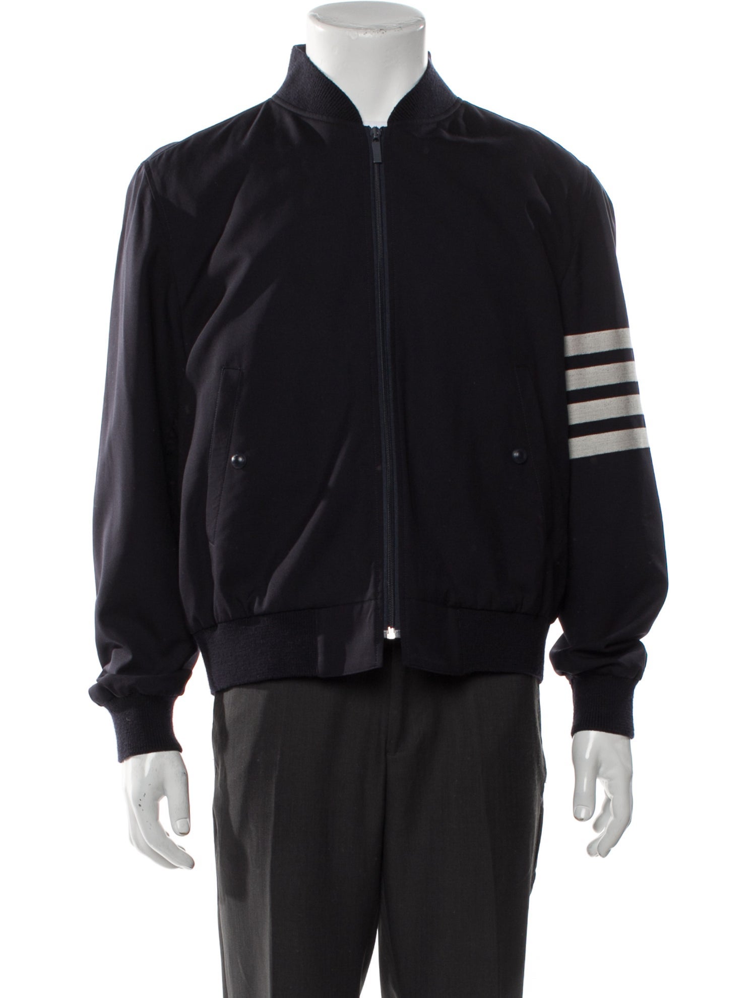 Thom Browne 4-Bar Wool Bomber Jacket