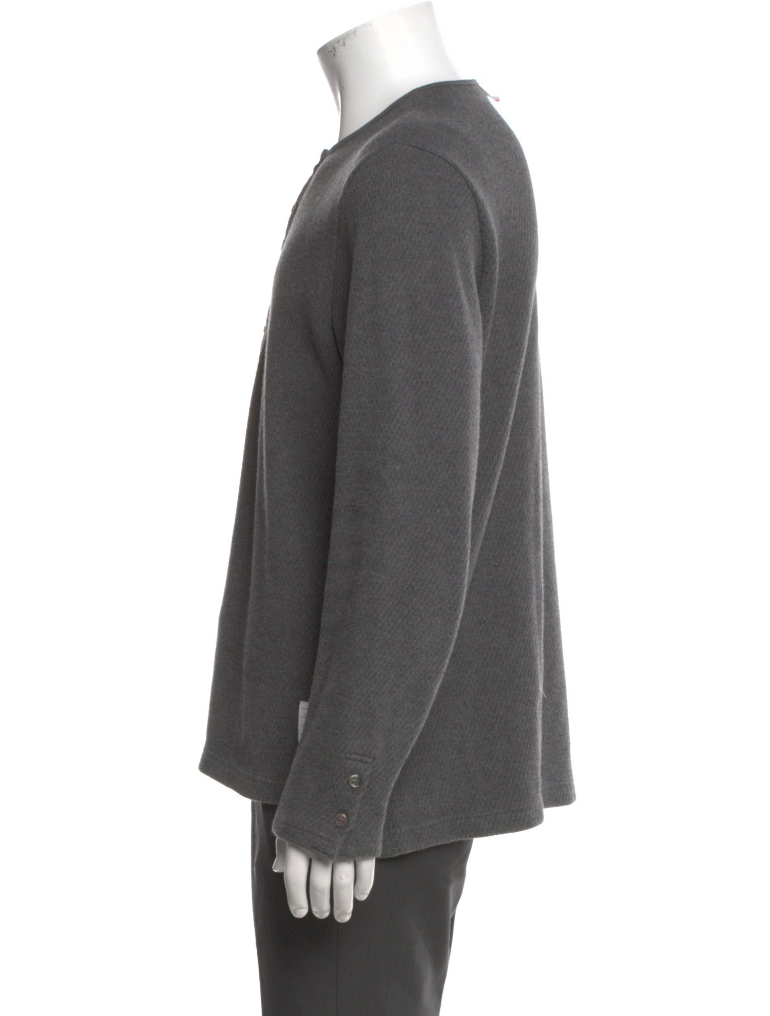 Thom Browne Crew Neck Long Sleeve Polo Sweater