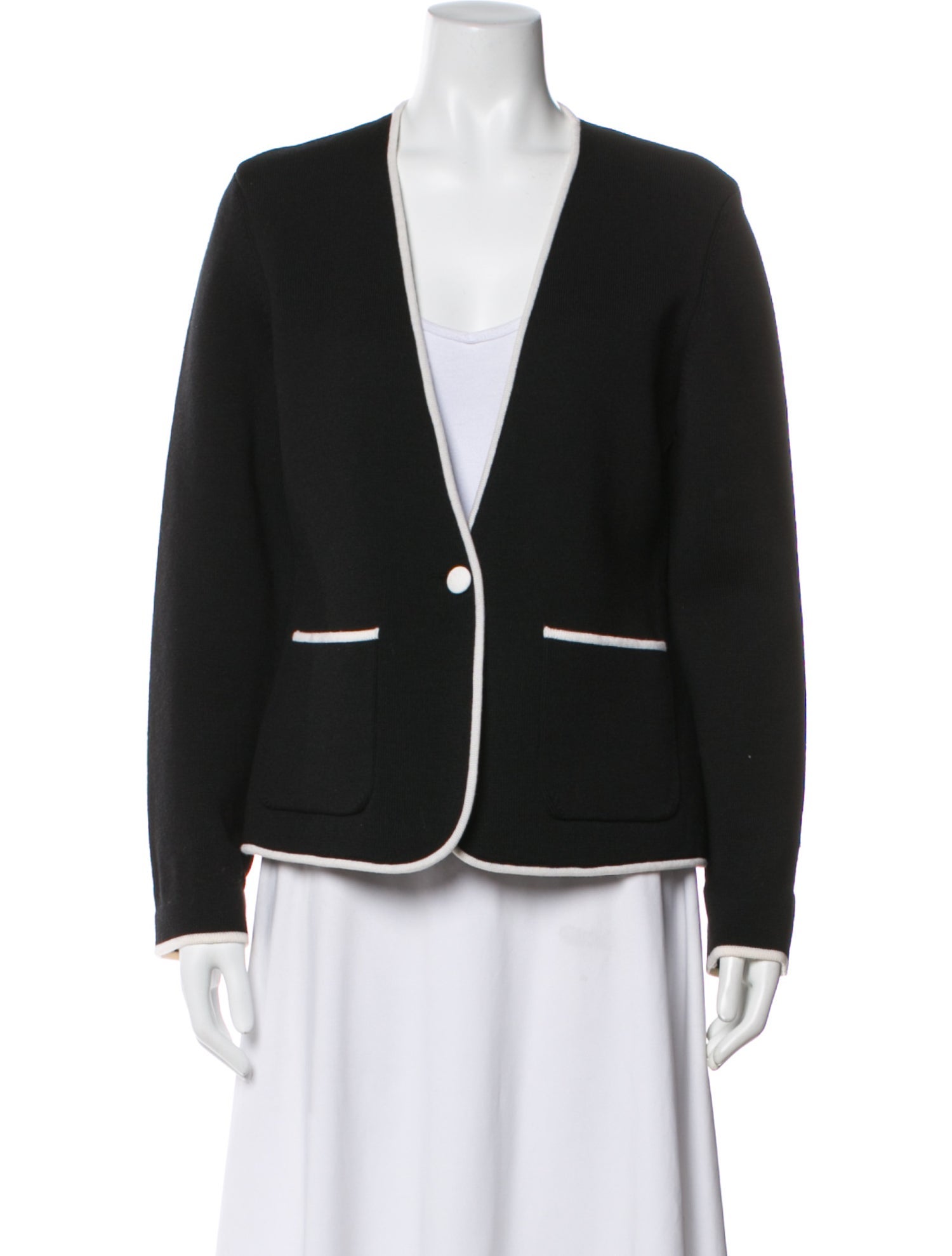 Thom Browne Virgin Wool V-Neck Sweater
