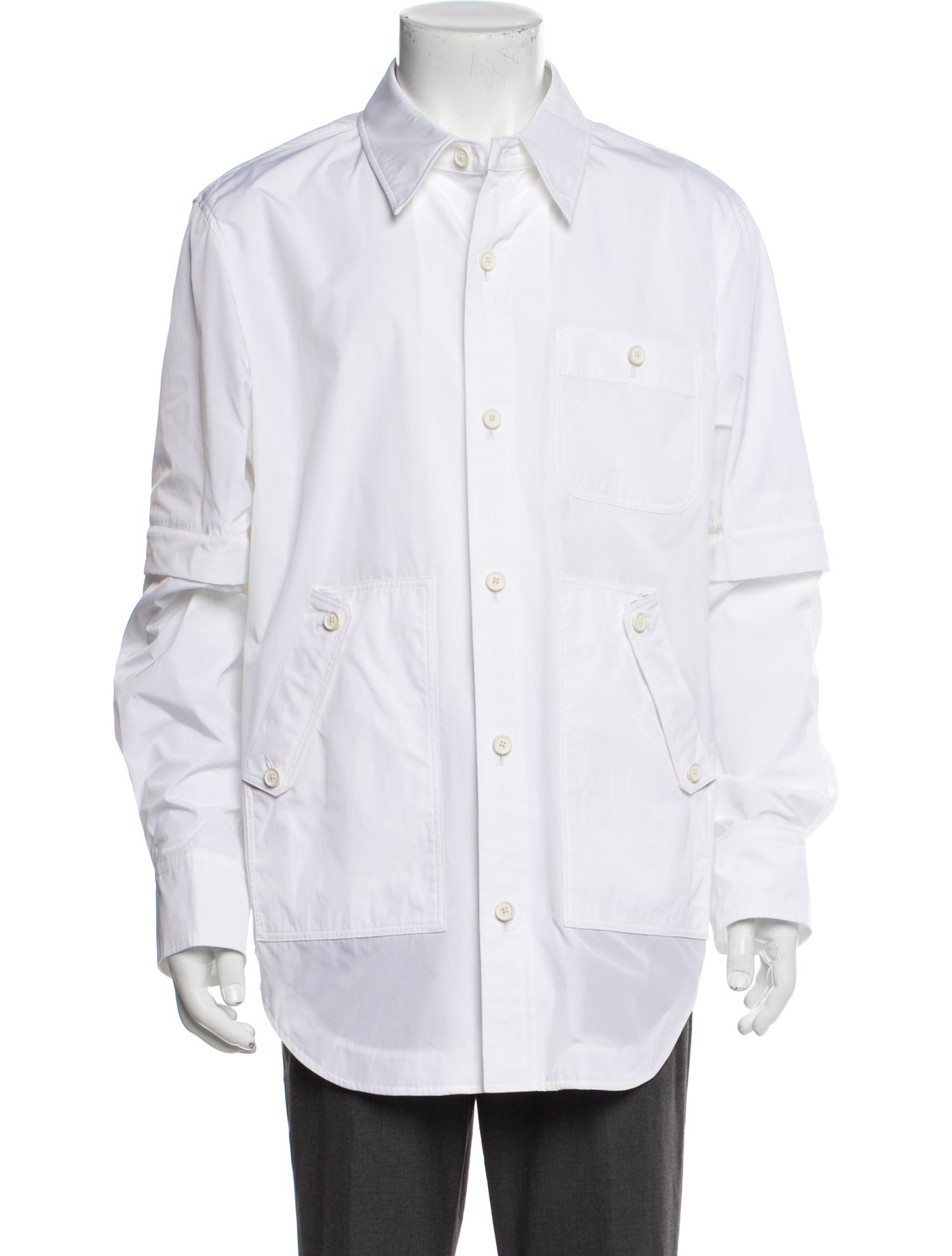 Thom Browne Detachable Sleeve Long Sleeve Shirt