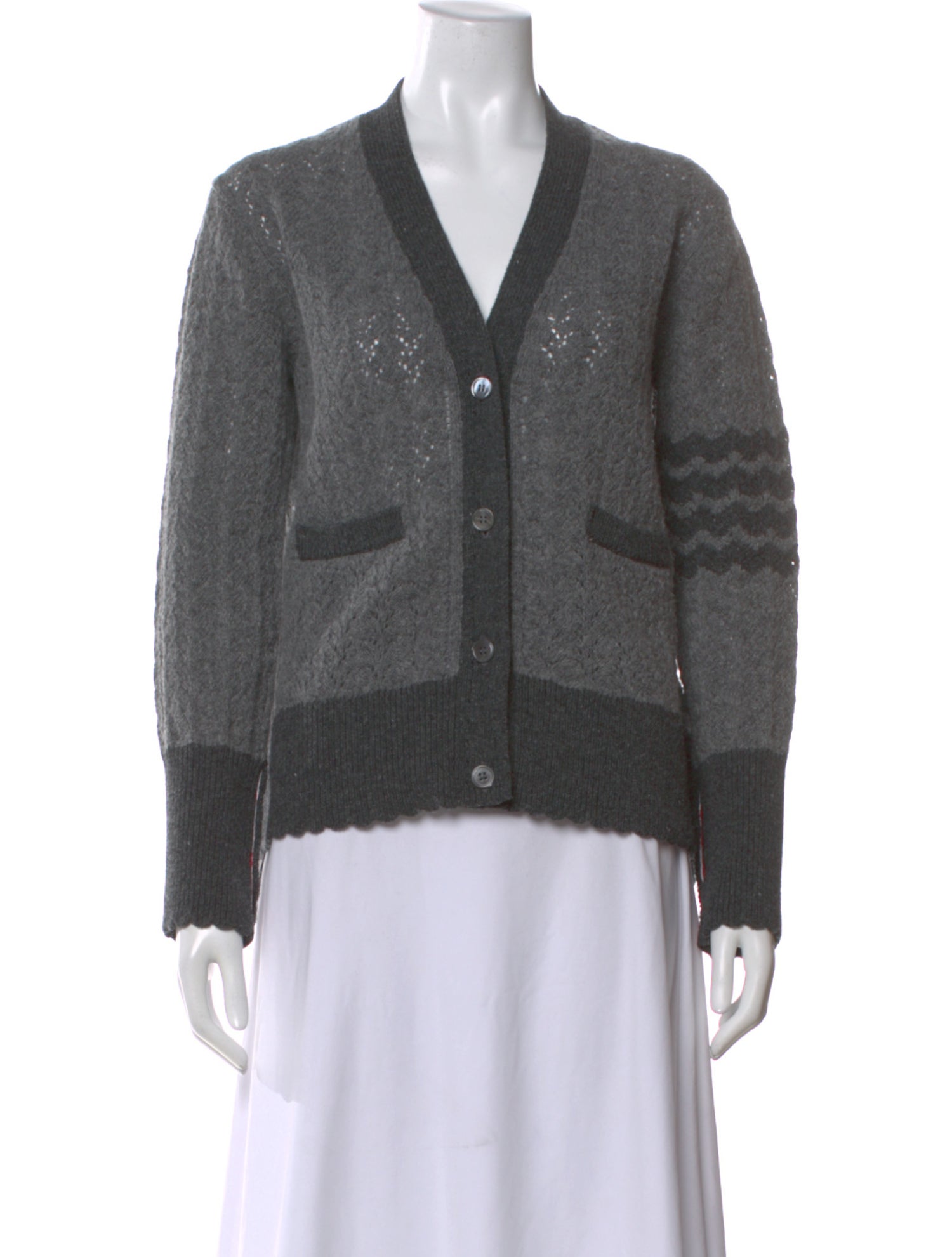 Thom Browne 4 Bar Stripe Wool Sweater