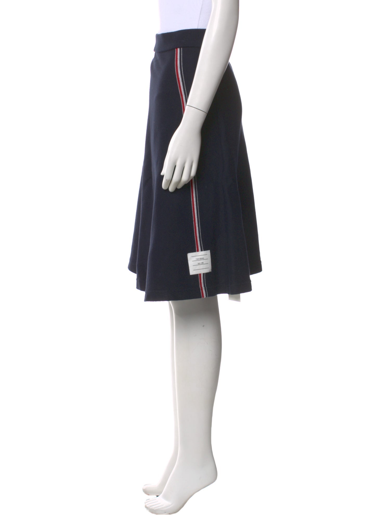 Thom Browne Grosgrain Trim Knee-Length Skirt