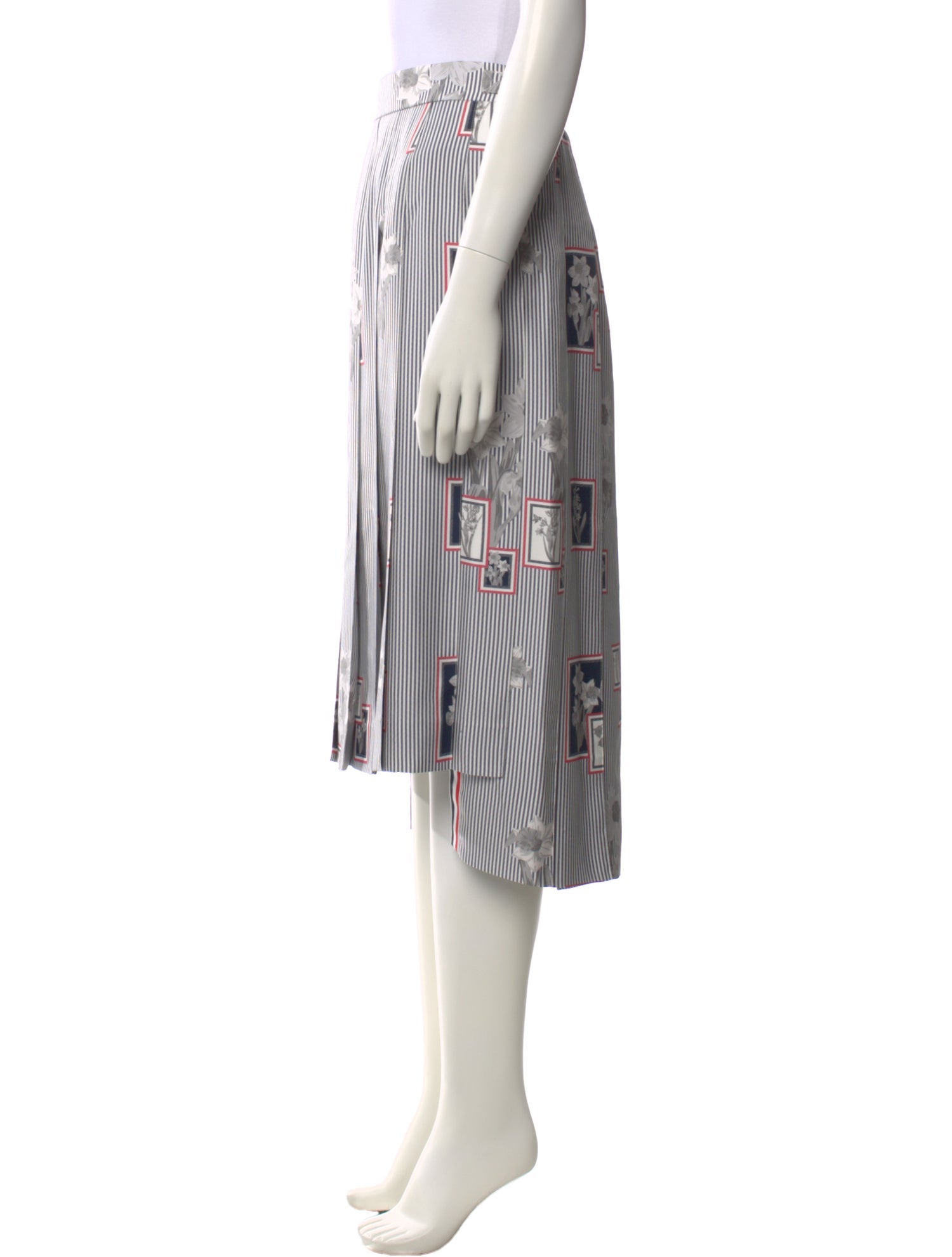 Thom Browne Silk Midi Length Skirt