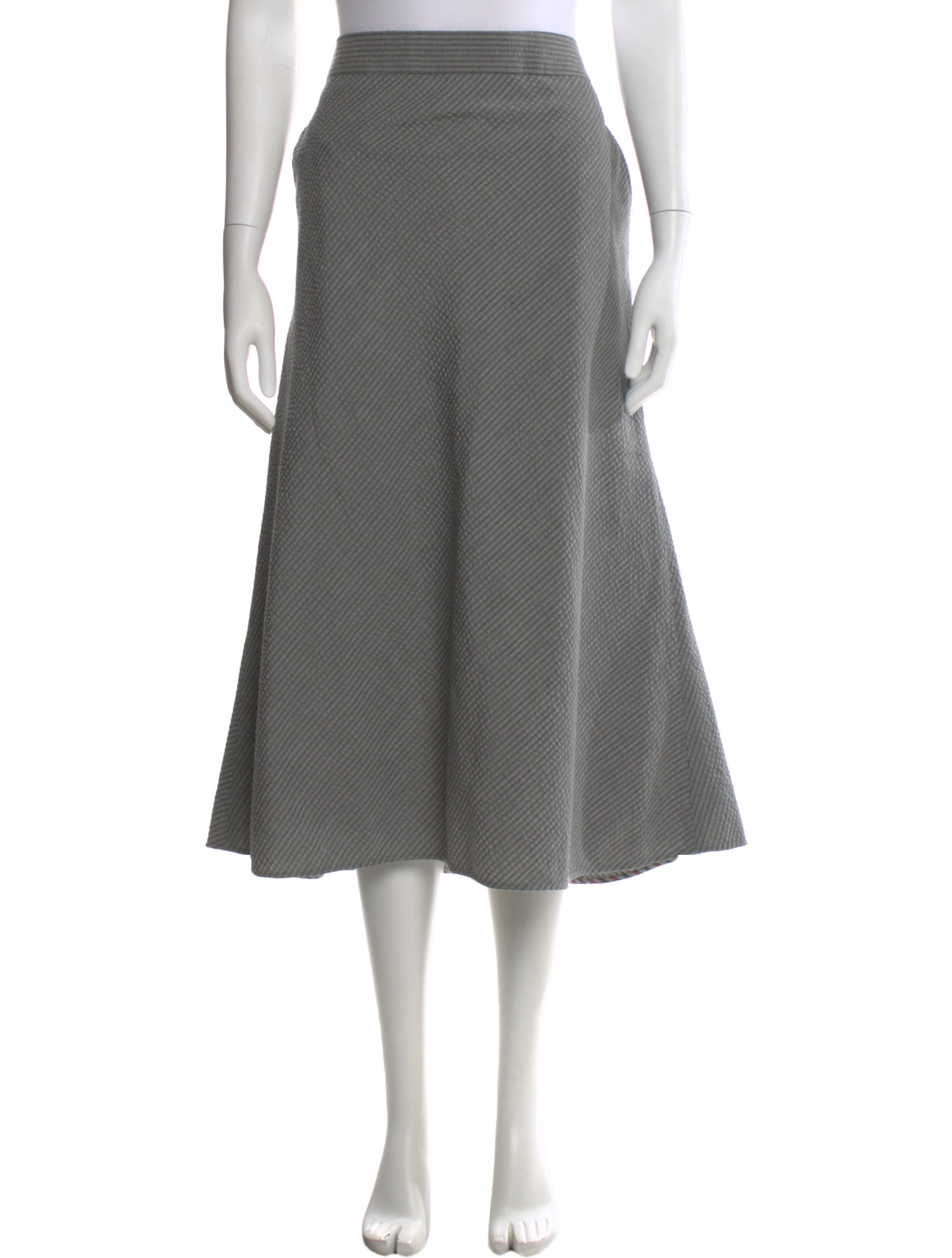 Thom Browne Cashmere Midi Length Skirt