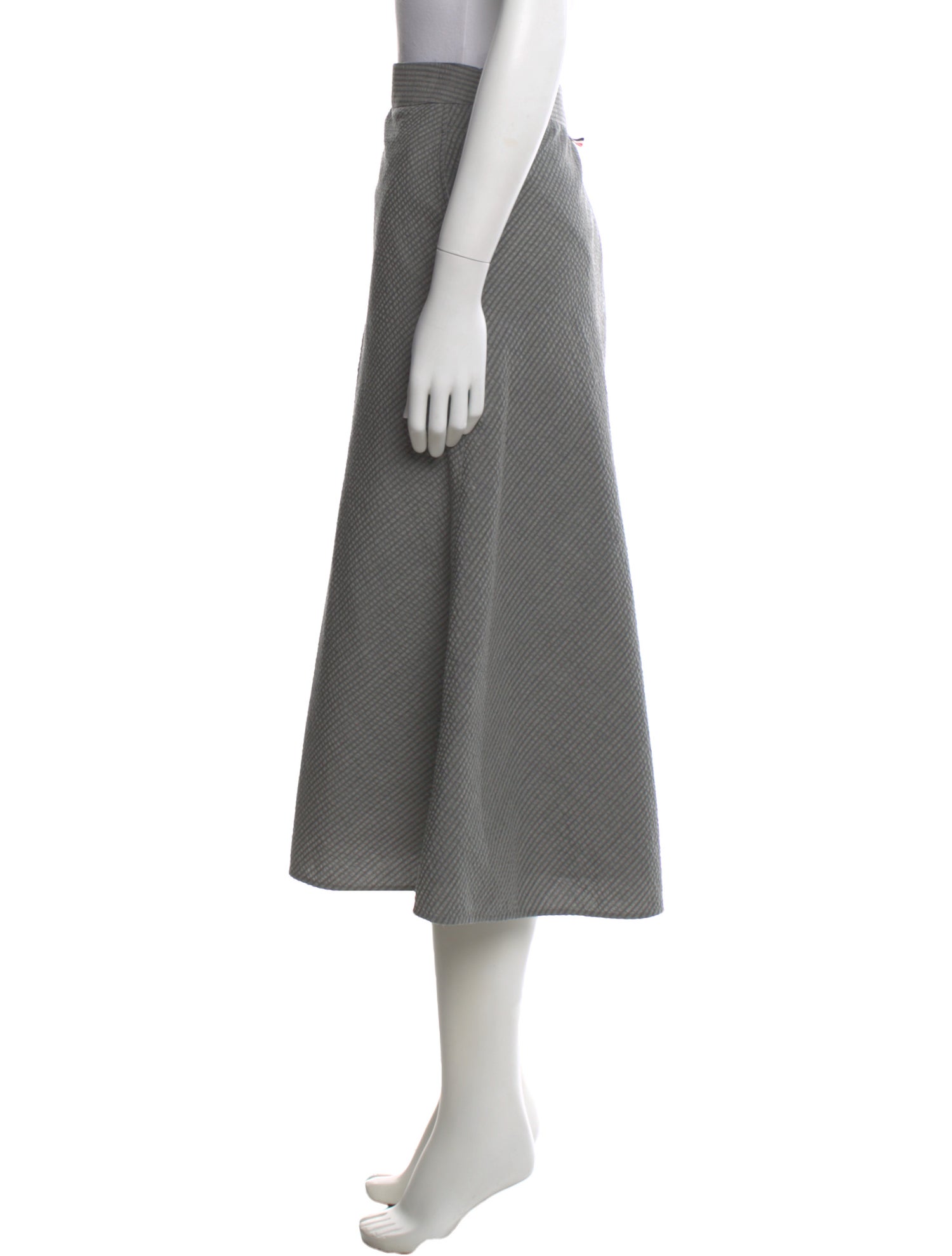 Thom Browne Cashmere Midi Length Skirt