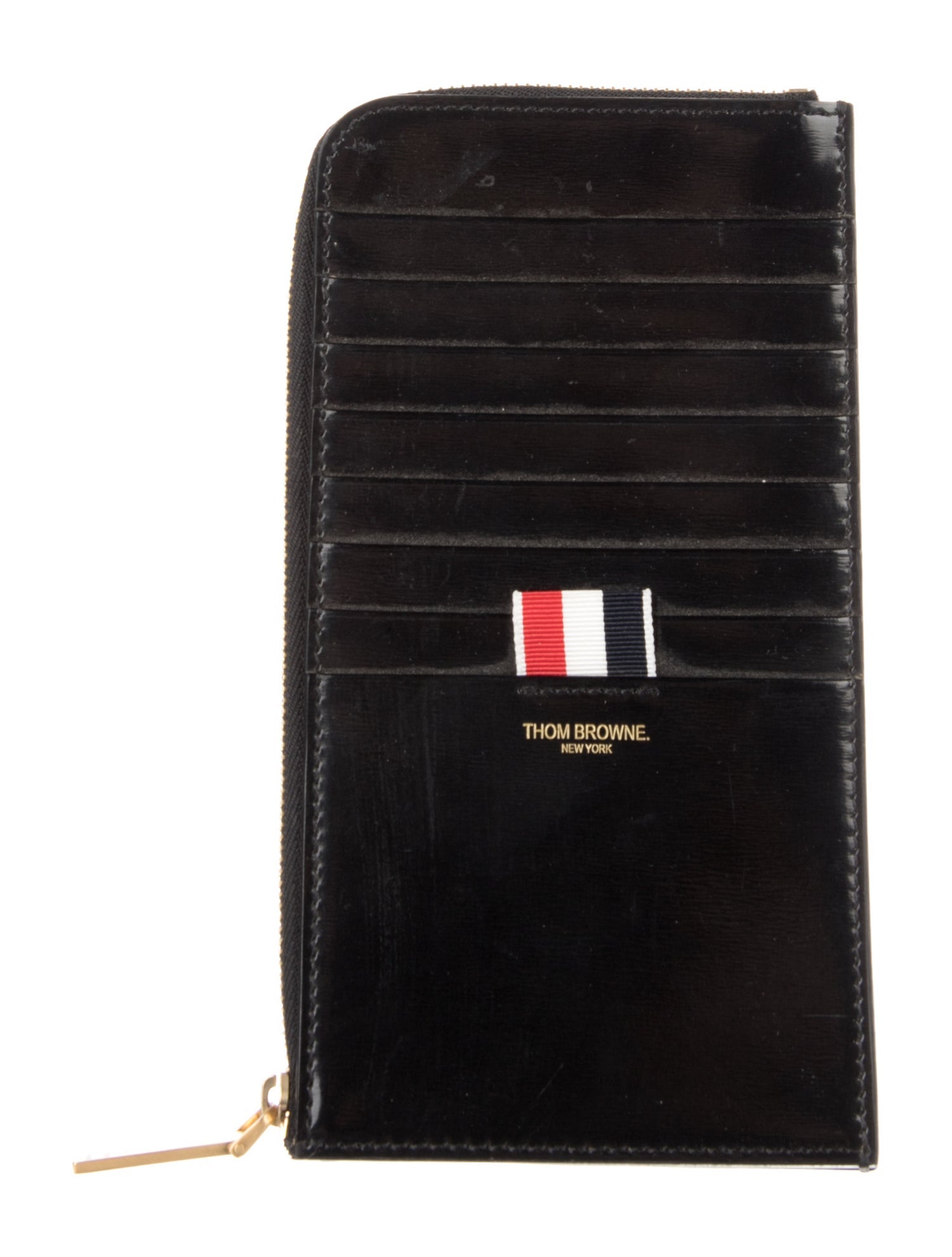 Thom Browne Patent Leather Graphic Print Wallet
