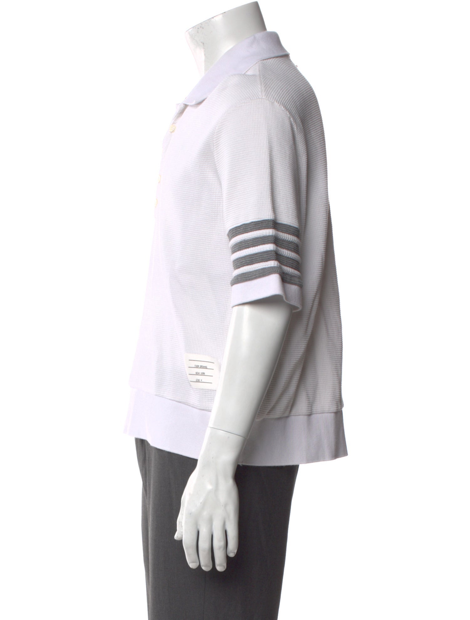 Thom Browne 4 Bar Stripe Striped Polo Shirt