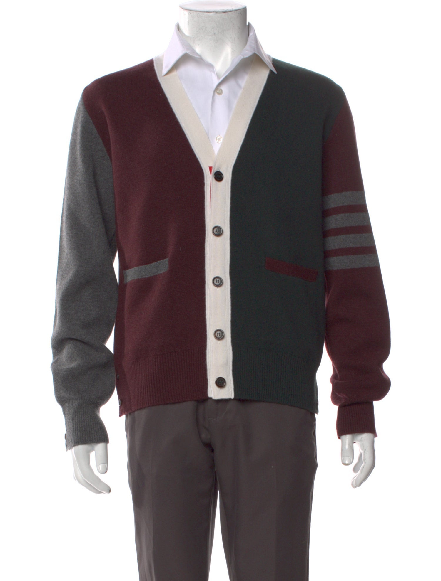 Thom Browne 4 Bar Stripe Cashmere Cardigan