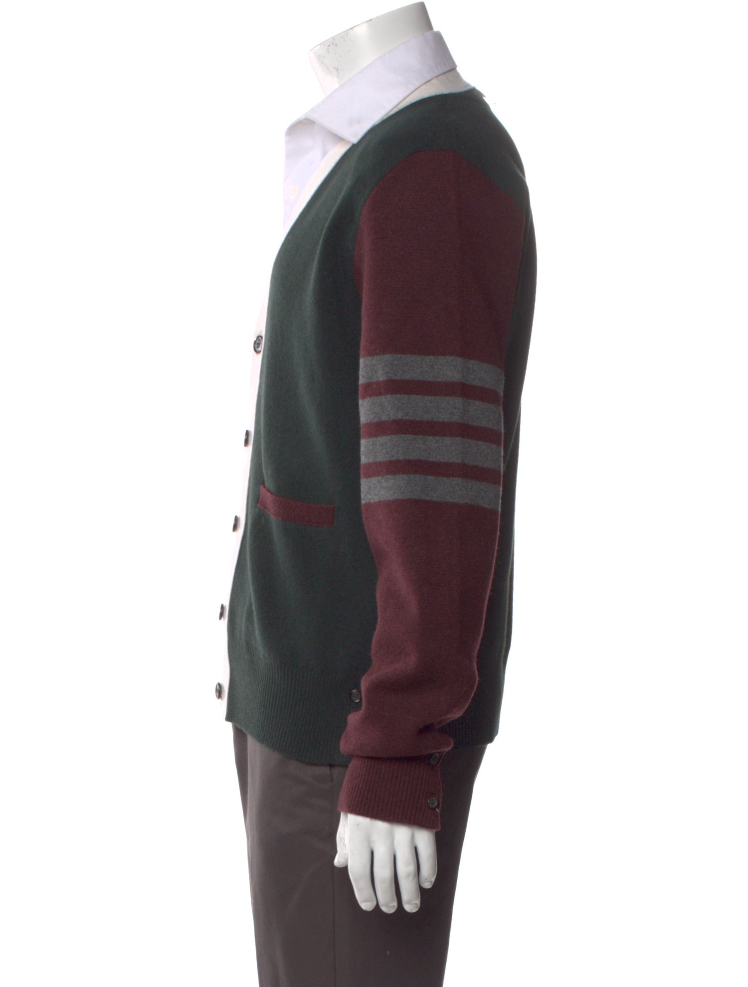 Thom Browne 4 Bar Stripe Cashmere Cardigan