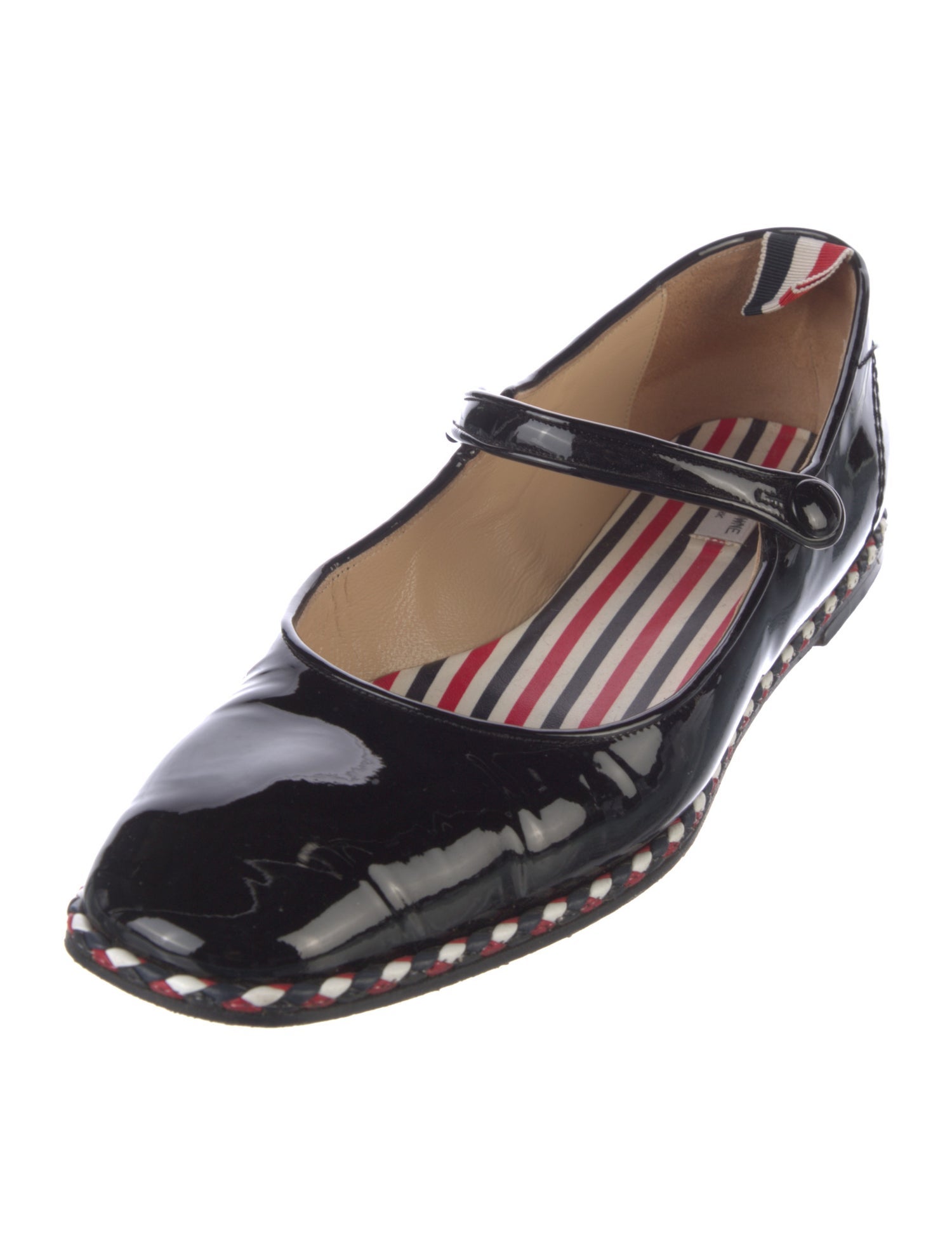 Thom Browne Patent Leather Mary Jane Flats