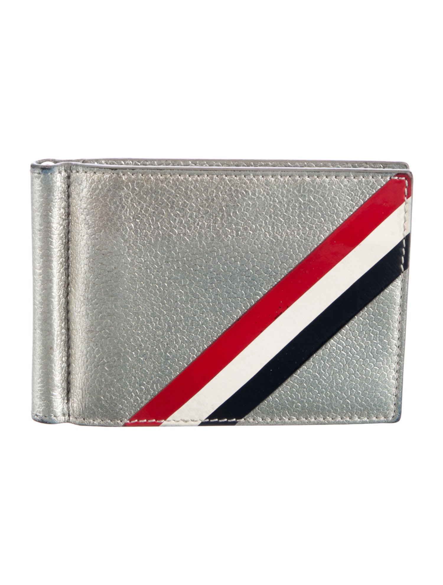 Thom Browne Leather Printed Wristlet