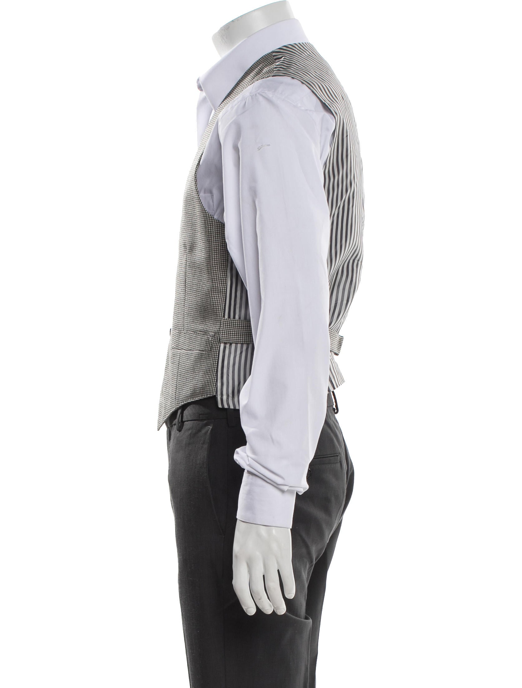 Thom Browne Houndstooth Plaid Print Suit Vest