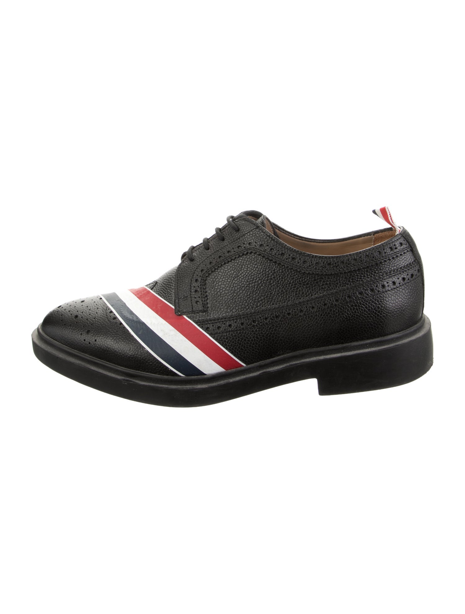 Thom Browne Leather Striped Derby Shoes