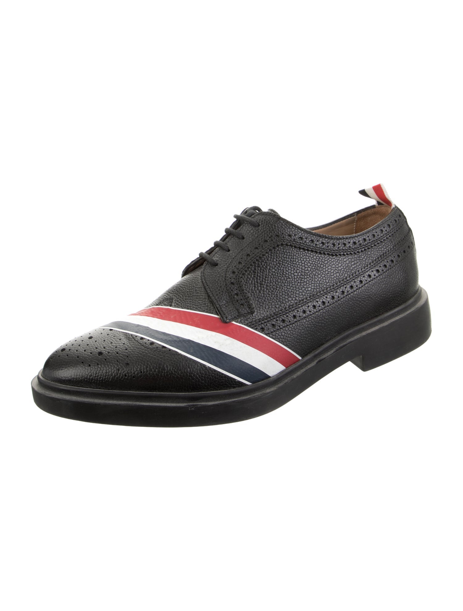 Thom Browne Leather Striped Derby Shoes