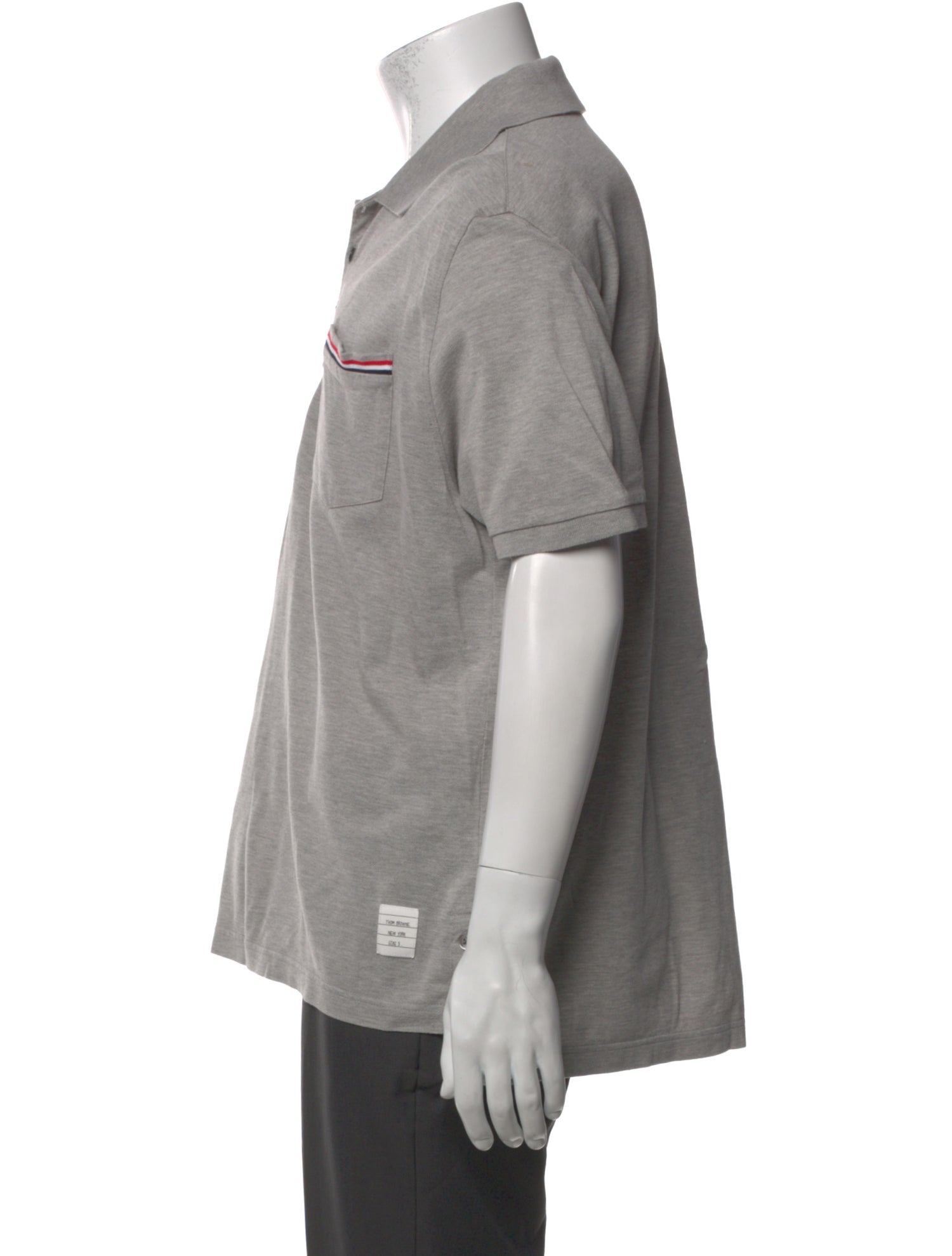 Thom Browne Collar Short Sleeve Polo Shirt