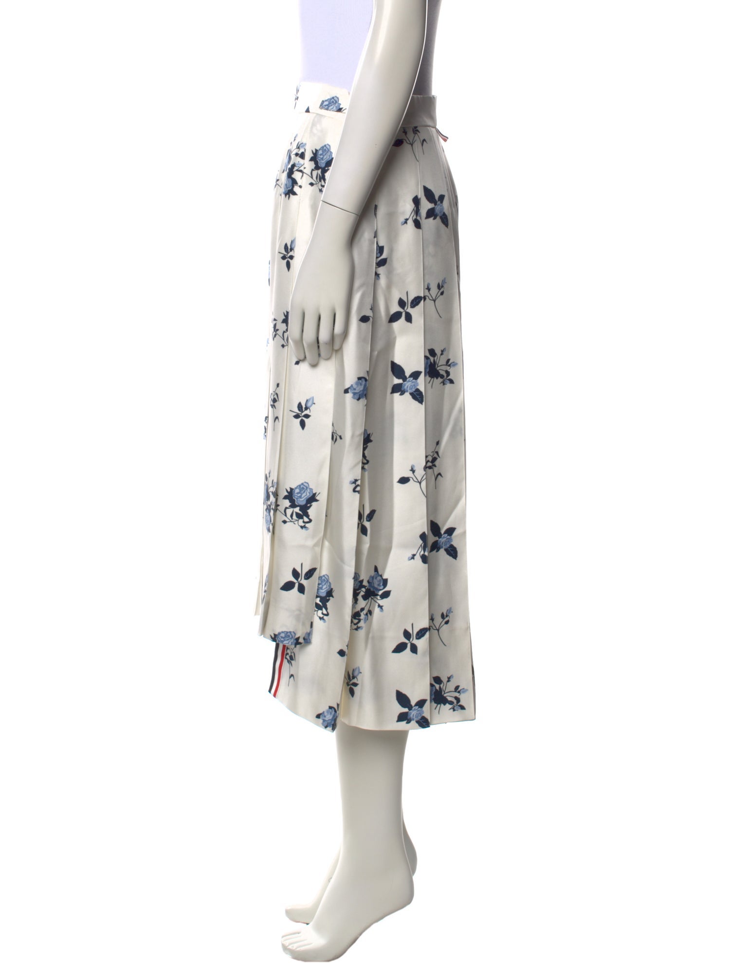 Thom Browne Silk Midi Length Skirt