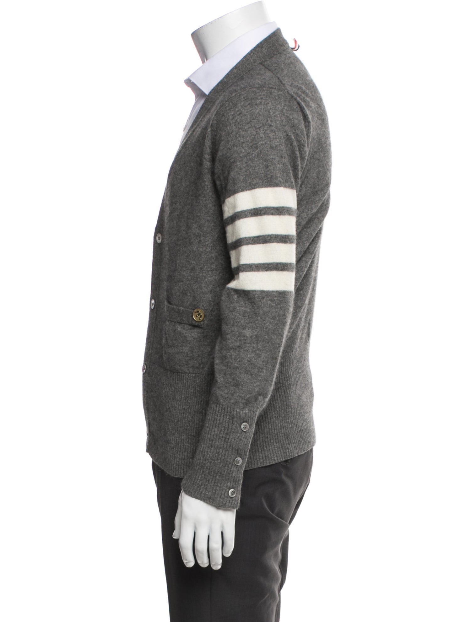 Thom Browne 4-Bar Cashmere Cardigan