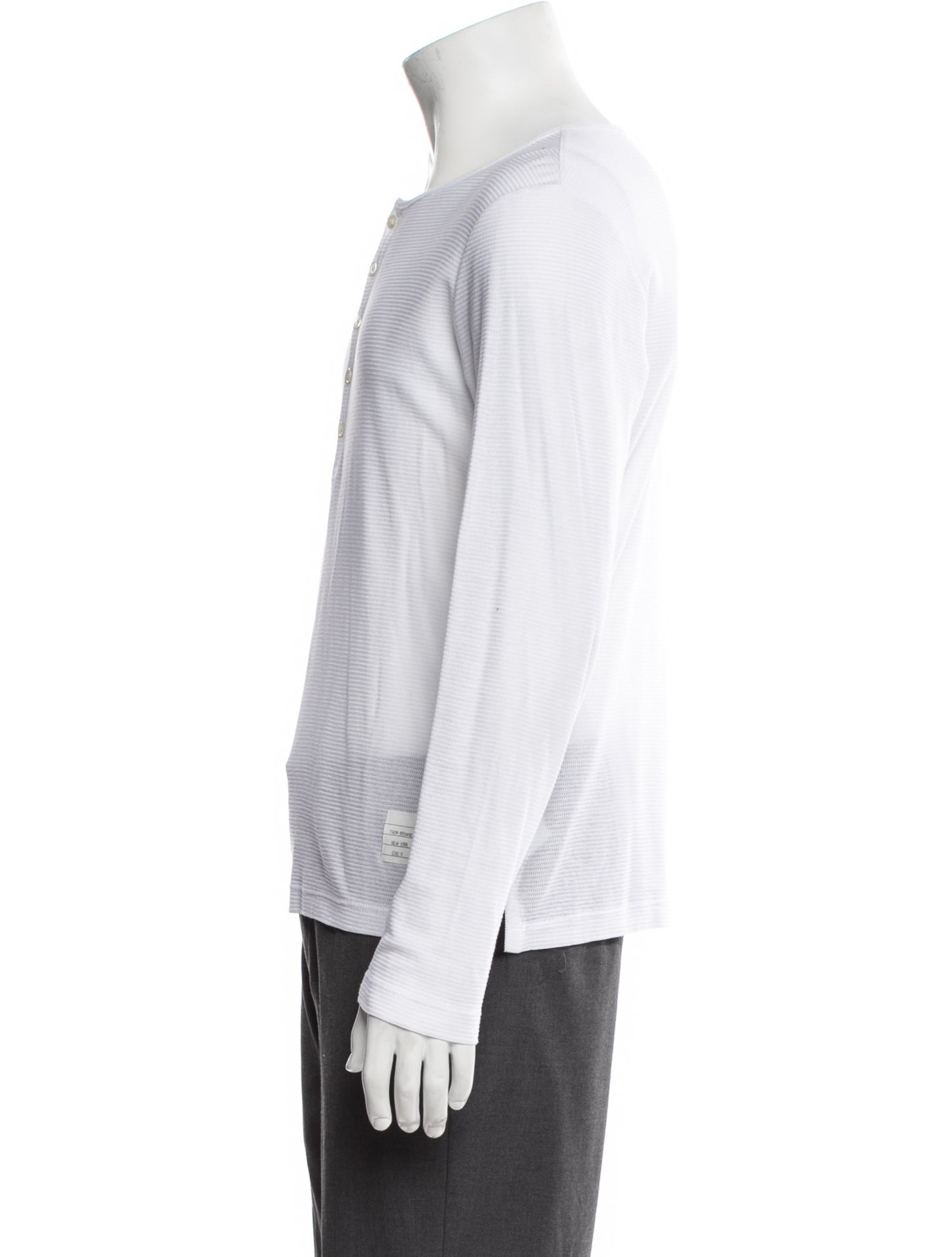Thom Browne Scoop Neck Long Sleeve Henley