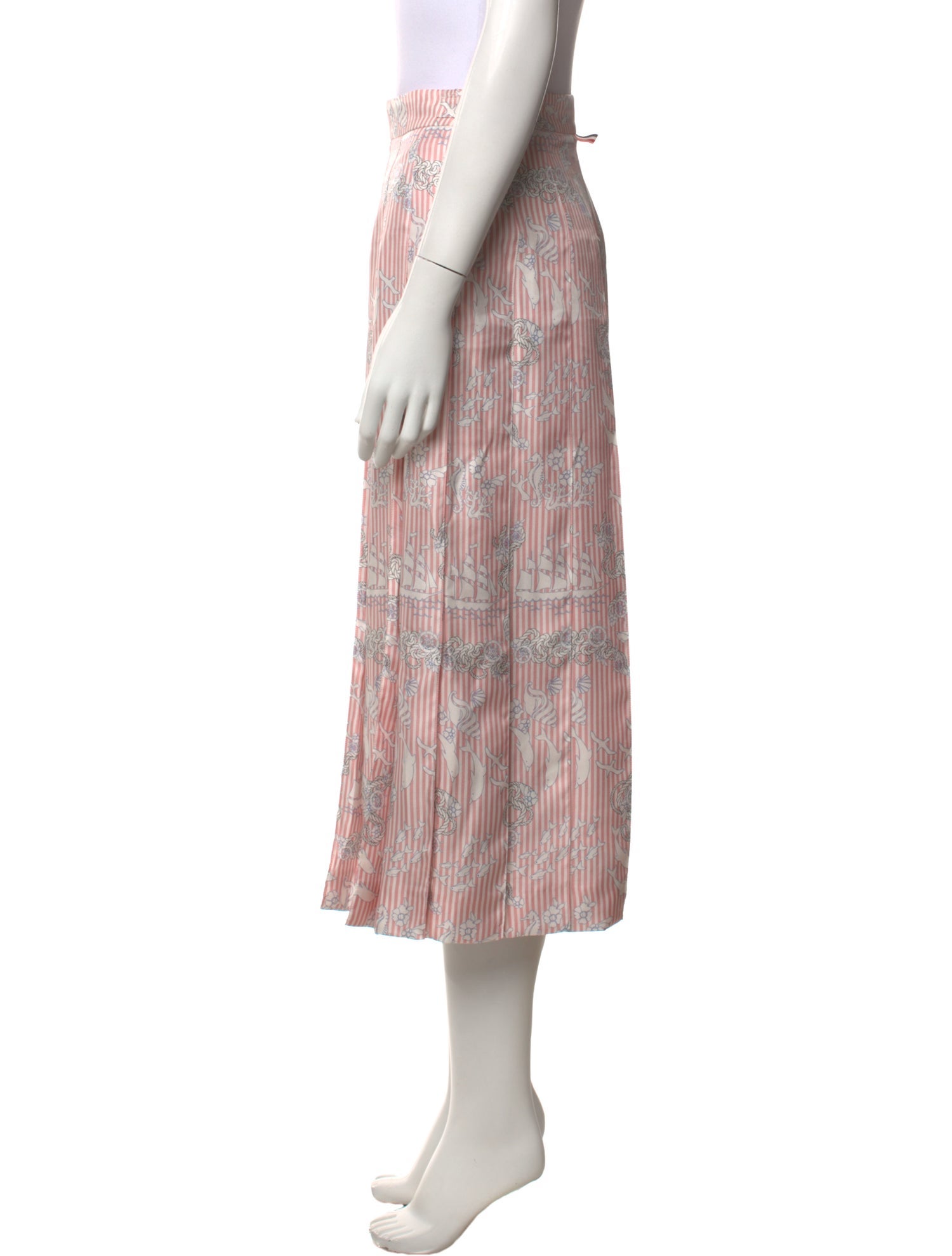 Thom Browne Printed Midi Length Skirt