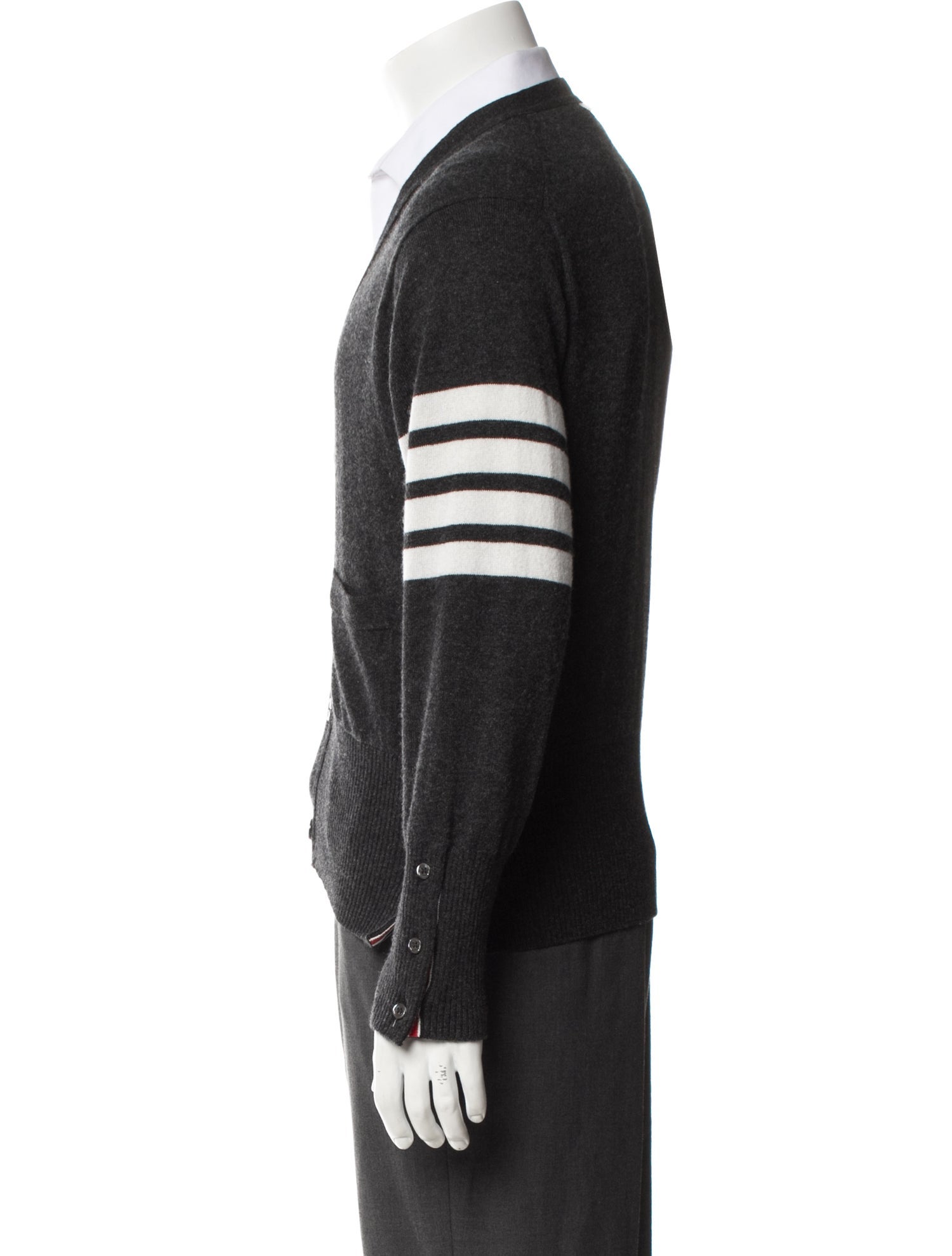 Thom Browne 4-Bar Cashmere Cardigan